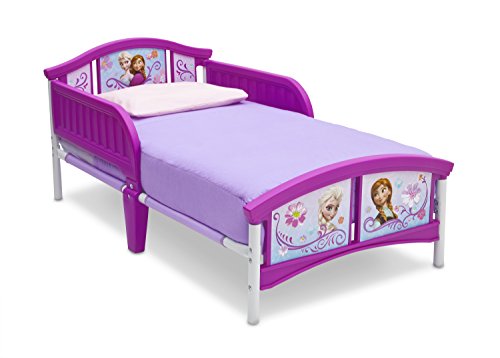 Delta Children Plastic Toddler Bed with Disney Frozen Theme - Safe & Durable Kids Bed for Toddlers | Perfect for Bedrooms, Daycares & Nursery Rooms