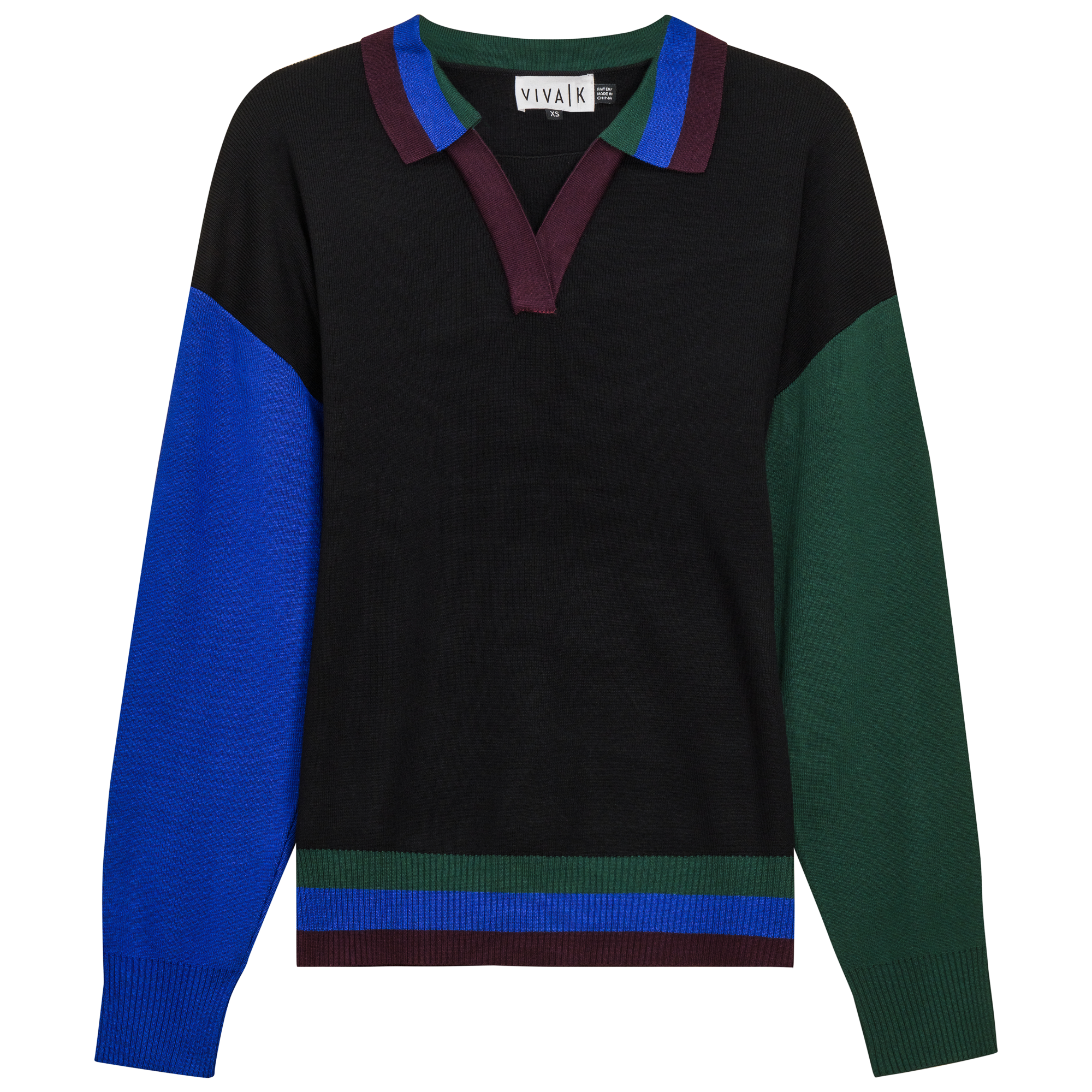 Stylish Color Block V-Neck Knit Sweater for Women | Trendy Casual Pullover | Perfect for Fall Outfits & Cozy Winter Layering