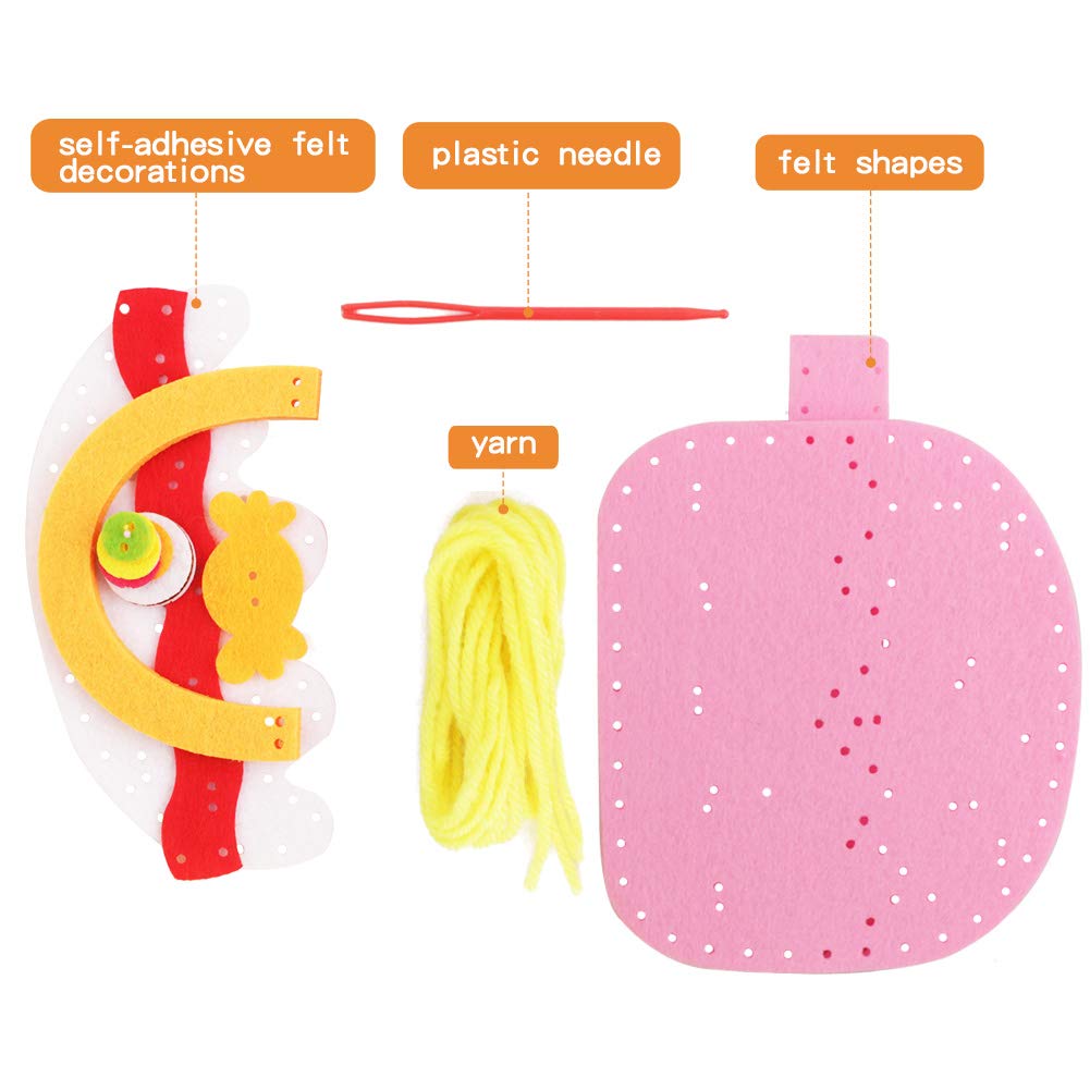 4-Piece Kids Sewing Kit - Safe Preschool Educational Toys for Toddlers Ages 2-8 | Early Learning Arts & Crafts Activity for Boys & Girls 1-6 Years Old | Perfect for Fine Motor Skills Development & Creative Play at Home or Classroom