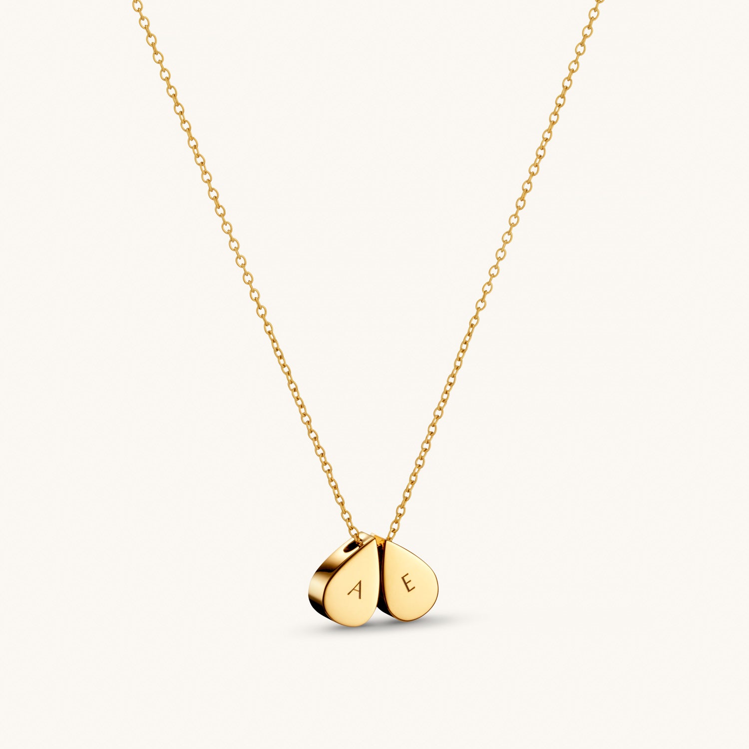 Elegant Gold Teardrop Double Bead Necklace for Women | Dainty Layering Jewelry for Everyday Wear & Special Occasions
