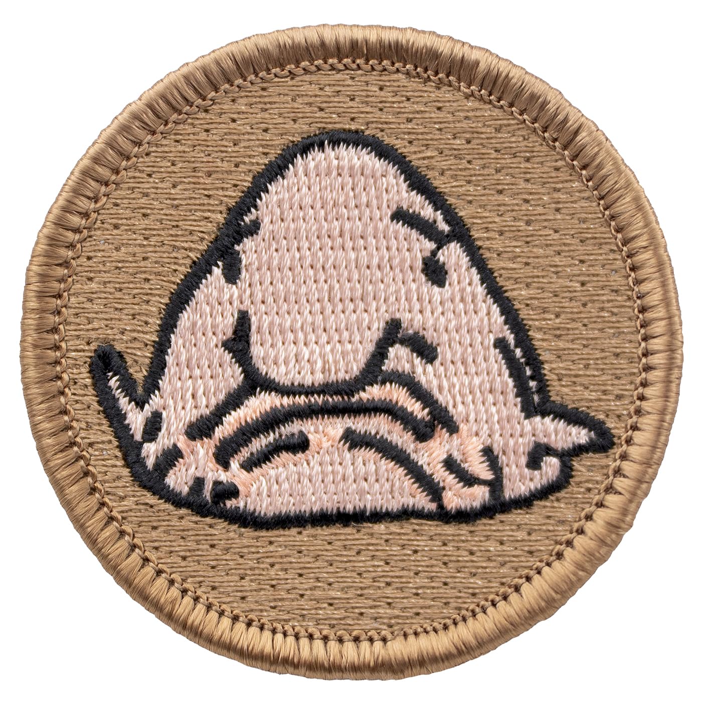 Blobfish Patrol Patch - 2 Inch Round Embroidered Iron-On Patch for Jackets, Hats & Backpacks | Funny Novelty Sew-On Badge for Costumes, Cosplay & DIY Crafts