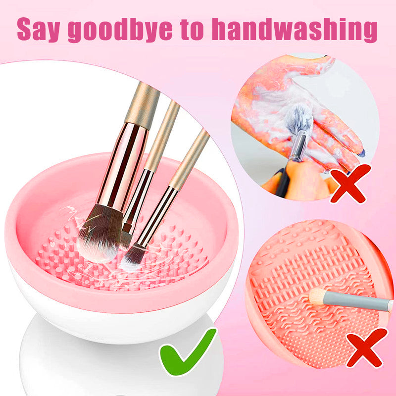 Electric Makeup Brush Cleaner Machine - Portable USB Cosmetic Brush Cleaning Tool for Automatic Washing - Perfect for Travel, Home & Salon Use