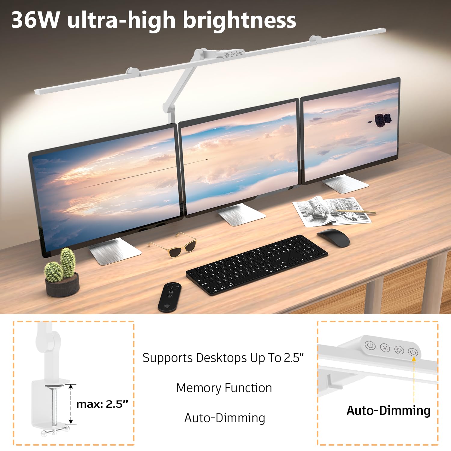 36W Ultra Bright Architect Clamp Desk Lamp - 47