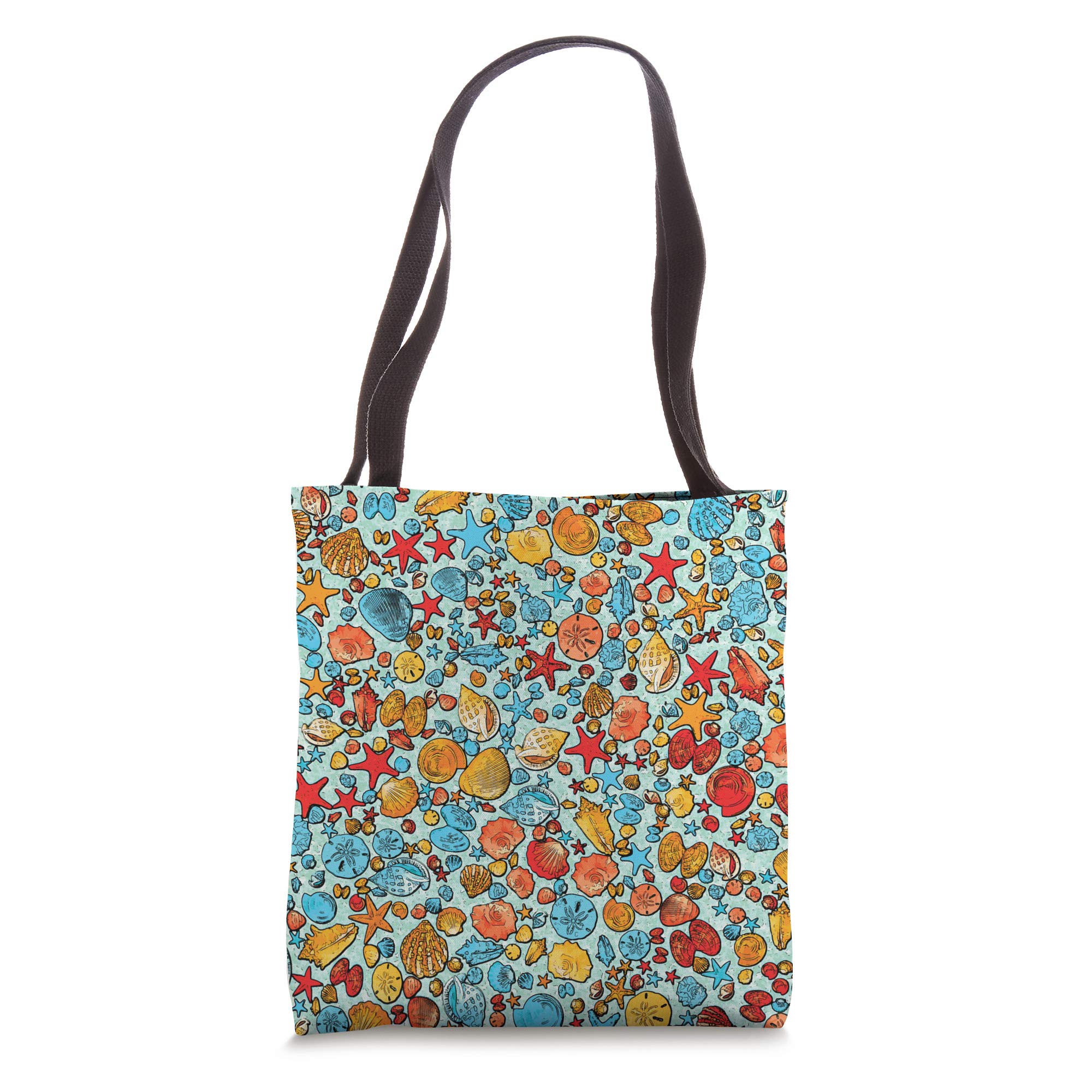 JCombs: Stylish Seashell Tote Bag for Women - Beach Bag with Shell Print, Large Reusable Shopping Bag - Perfect for Beach Trips, Groceries & Summer Outings