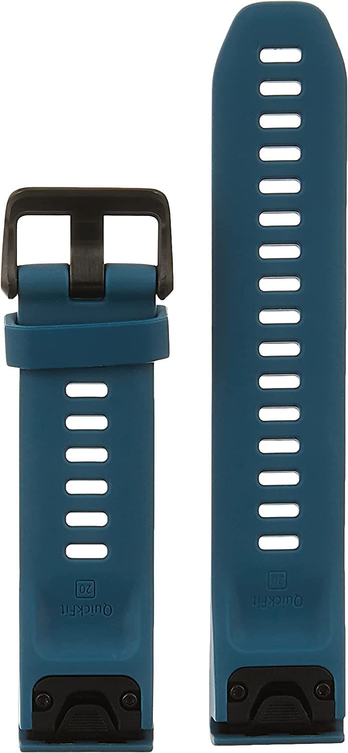Garmin QuickFit 20mm Silicone Watch Band - Lakeside Blue | Compatible with Garmin Smartwatches | Perfect for Swimming, Running & Outdoor Activities