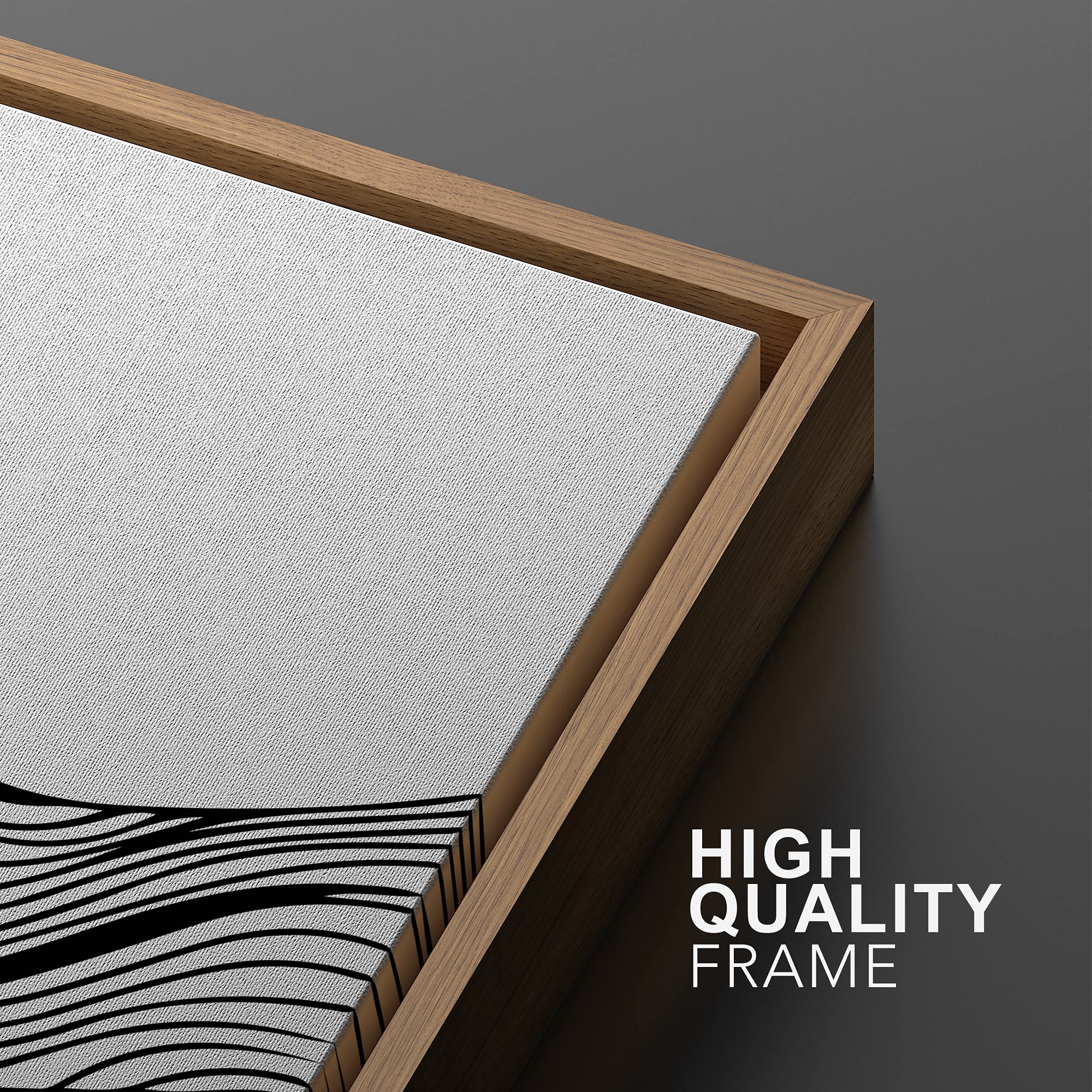 Abstract Black and White Swirling Spiral Mountain Landscape Framed Wall Art Print Set - Minimalist Wilderness Illustrations for Living Room, Bedroom & Office Decor - 24x36 Inches (3 Panels) - Perfect for Modern Home, Office & Apartment Interior Design