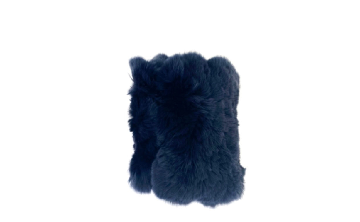 Authentic Rex Rabbit Fur Hand Warmers - Soft & Cozy Winter Accessories for Outdoor Activities, Skiing, and Cold Weather