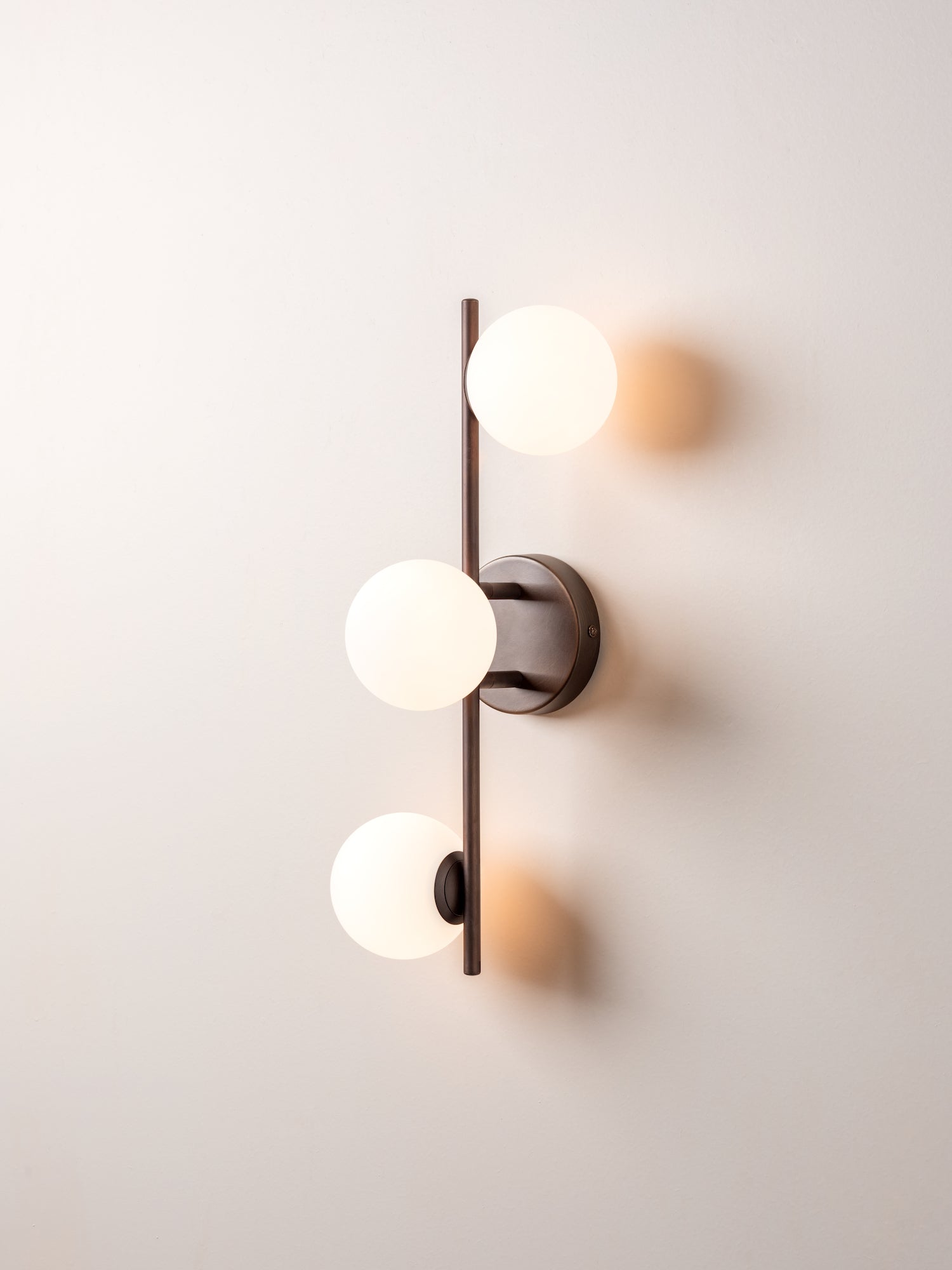 Coro 3-Light Bronze and Opal Glass Ceiling/Wall Light Fixture - Perfect for Living Room, Bedroom, or Dining Room Lighting