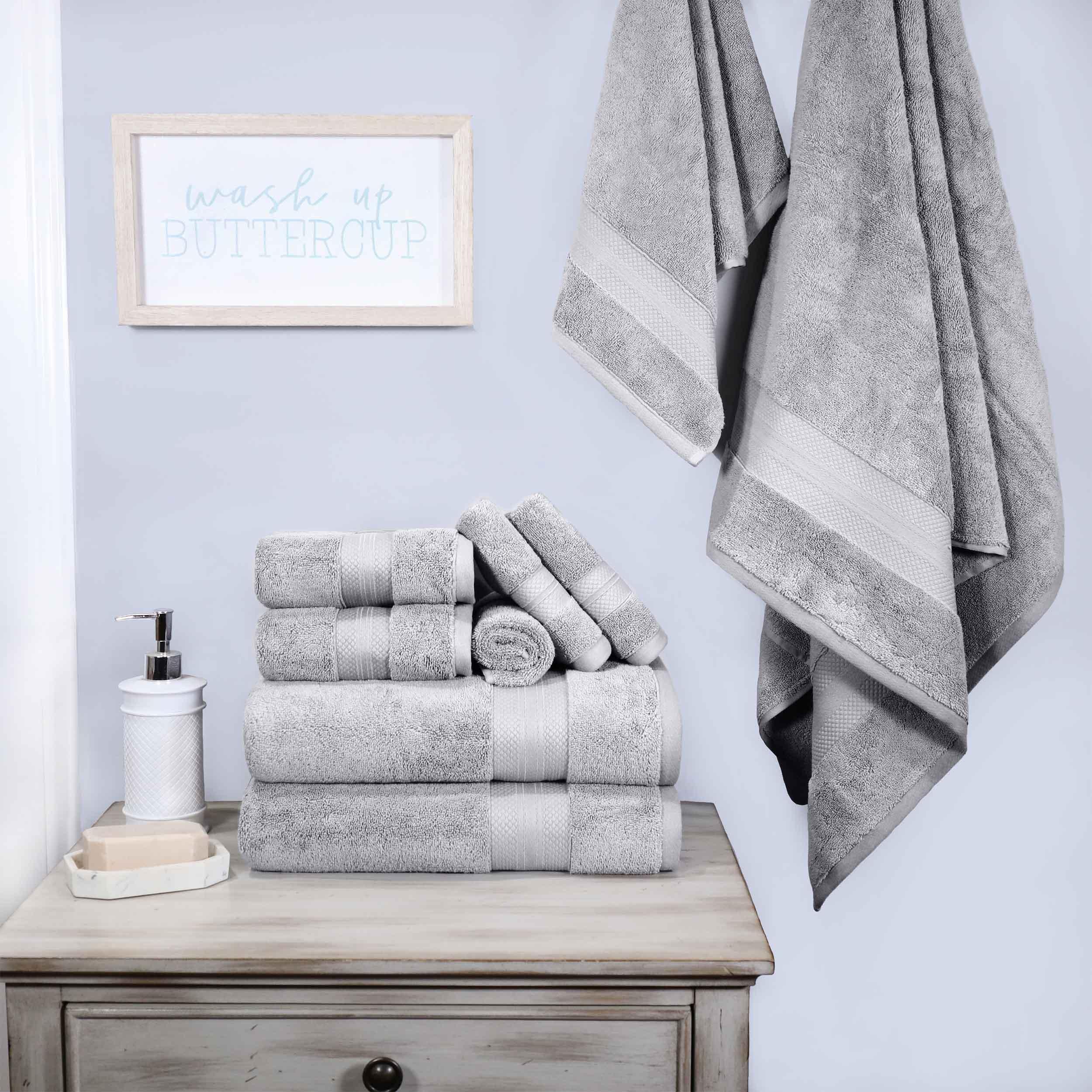 Premium 9-Piece Ultra Plush Turkish Cotton Towel Set - Highly Absorbent, Soft & Luxurious Bath Towels for Spa, Hotel, and Home Use