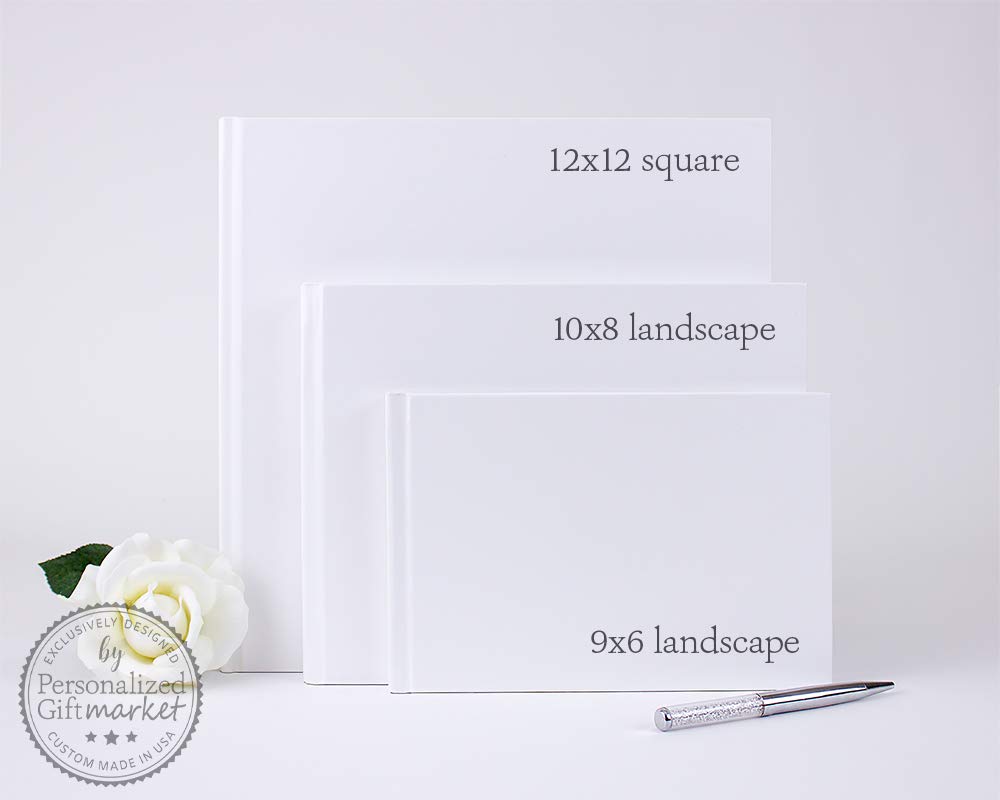 Personalized Wedding Guest Book with Names - Custom Photo Album & Alternative Guestbook - Burgundy Wine Gold Foil Hardcover (10x8 inches) - Perfect for Anniversaries, Bridal Showers & Wedding Receptions