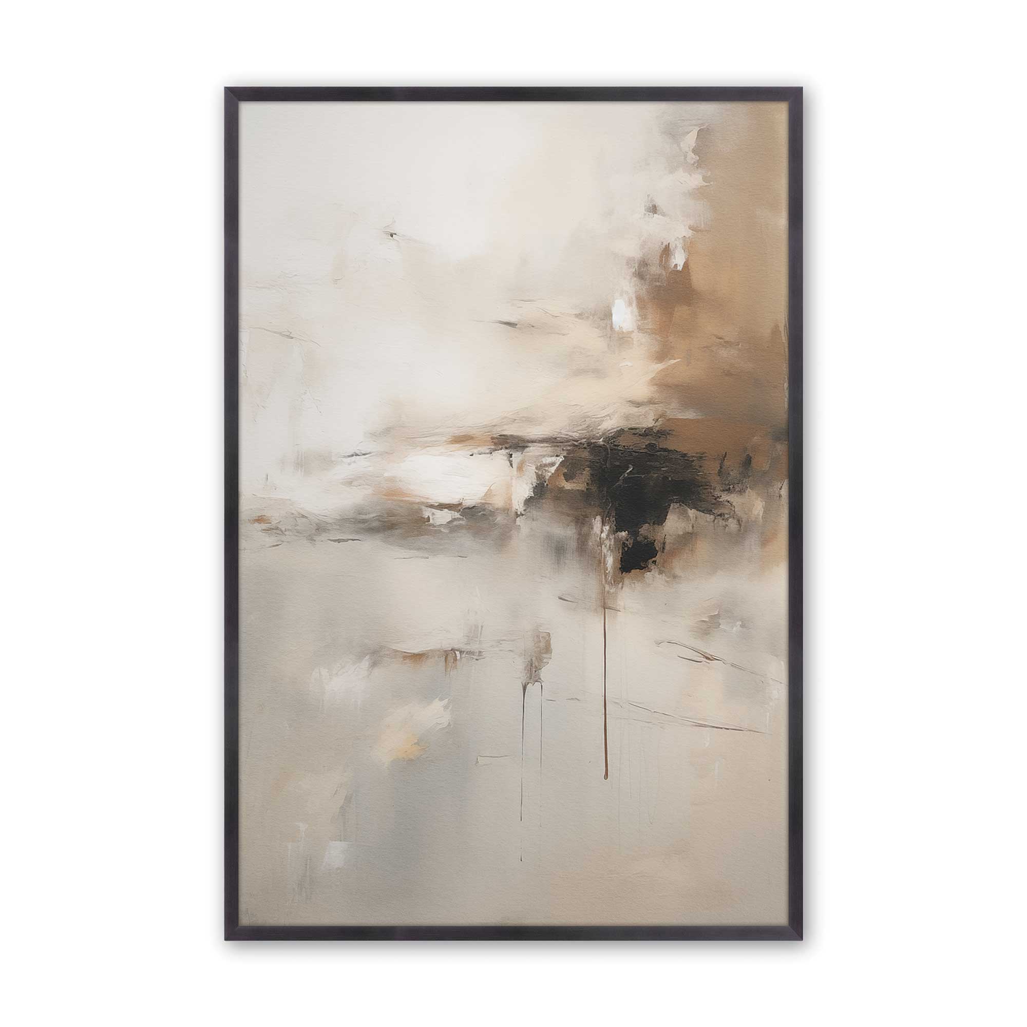 Gentle Gilded Gust II Print - Elegant Floral Wall Art for Home Decor, Living Room, Bedroom & Office