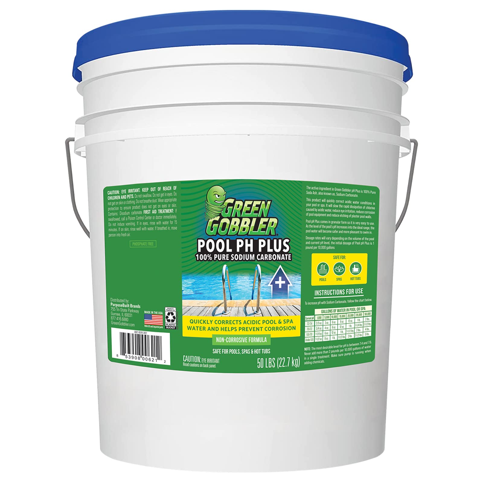 50 lb Pure Soda Ash (Sodium Carbonate) - Pool & Spa pH Increaser for Water Balance Maintenance | Ideal for Swimming Pools, Hot Tubs, and Water Treatment