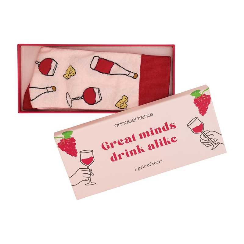 Annabel Trends Boxed Socks - Great Minds Drink Alike Funny Novelty Socks | Perfect for Gift Giving, Office Parties & Coffee Lovers