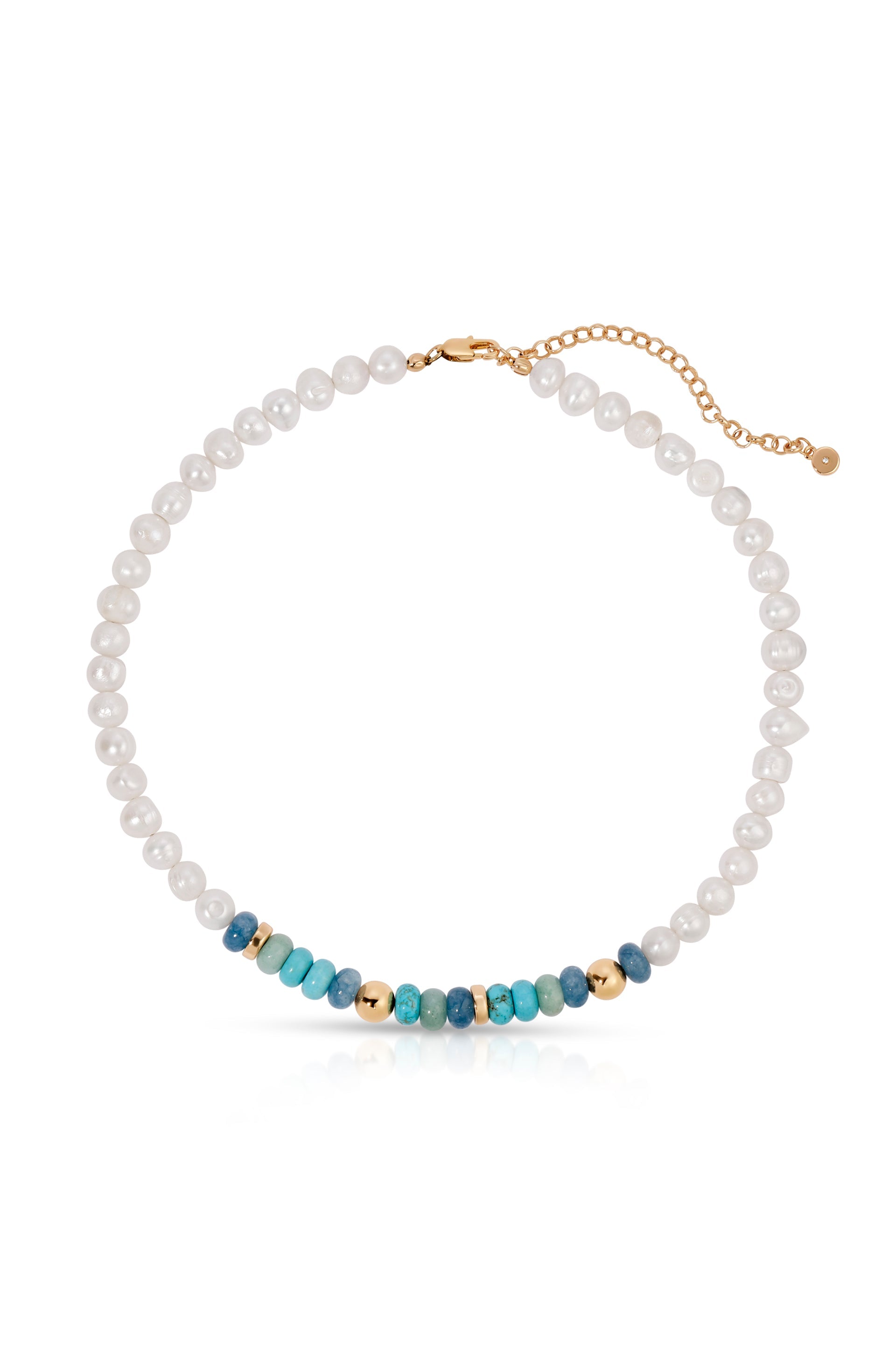 Elegant Beach Day Pearl & Gemstone Necklace for Women - Perfect for Summer Vacations, Weddings & Boho Fashion