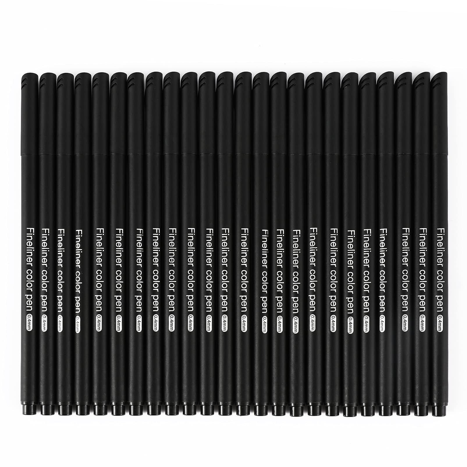 RIANCY 24 Pack Black Ink Fineliner Pens - Fine Tip Markers for Journaling, Note Taking, Office & School Supplies | Perfect for Teachers, Students, Journal Planners & Back to School Essentials