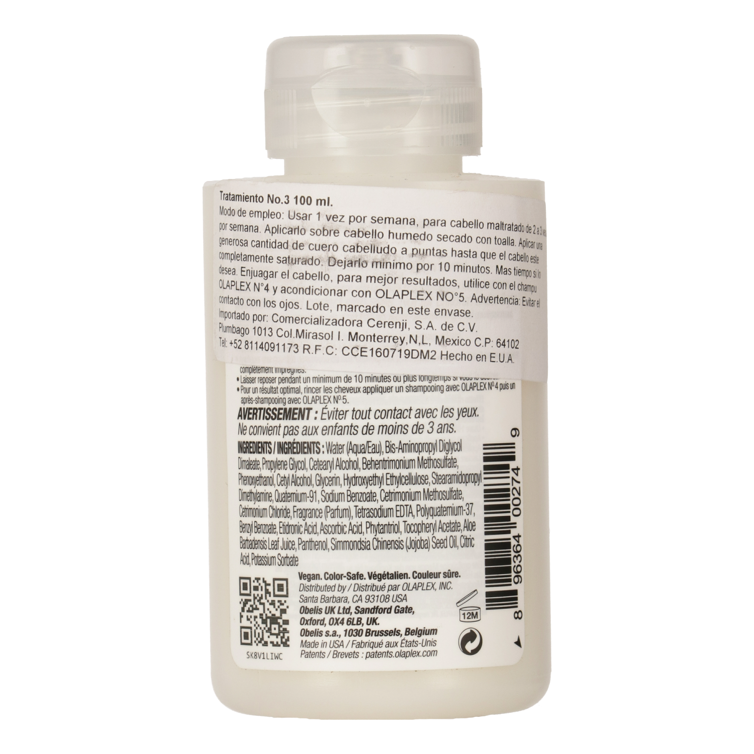 N°3 Hair Perfector - Repairing Hair Treatment for Damaged & Frizzy Hair - Perfect for Salon-Quality Results at Home, Travel & Daily Hair Care