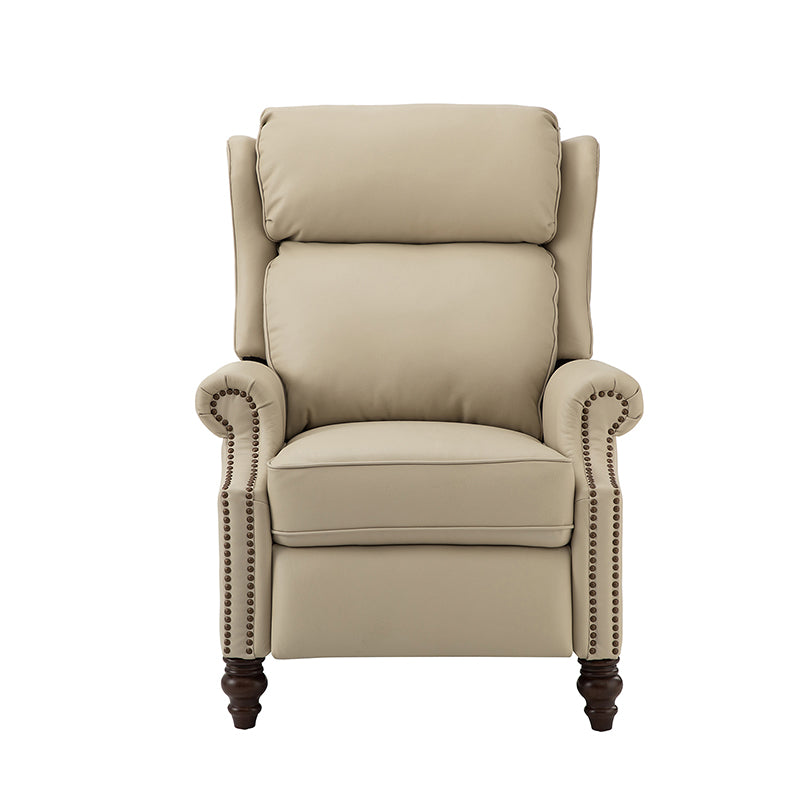 Lucina Genuine Leather Manual Recliner Chair - Handcrafted Premium Leather Living Room Furniture for Relaxation & Comfort - Perfect for Home Theater, Reading Nook, and Office Lounge