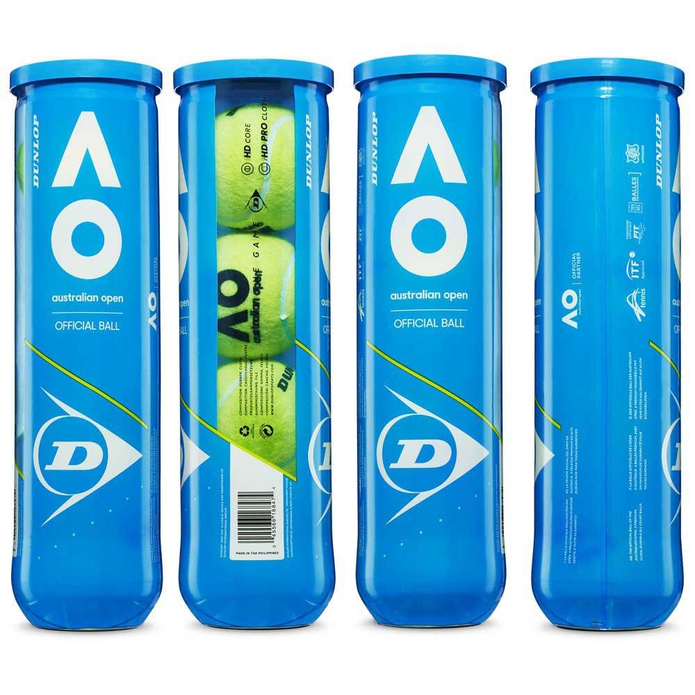 Dunlop Australian Open Tennis Balls - Premium Tennis Balls for Professional & Recreational Play - Perfect for Tennis Courts, Training & Competitive Matches