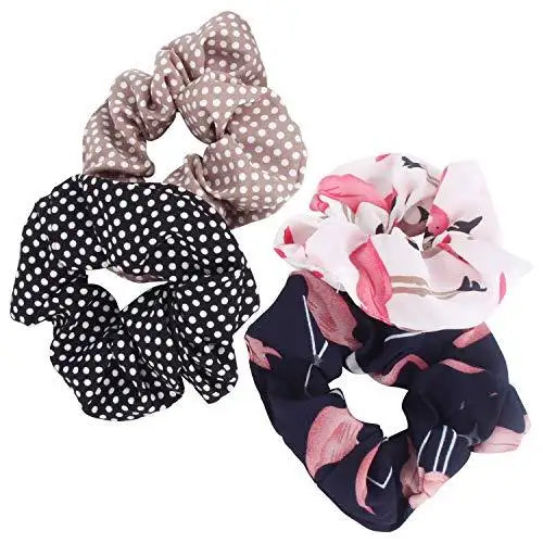 Soft Chiffon Hair Scrunchies Set - 12 Pack No Damage Hair Ties for Women & Girls - Perfect for Workouts, Yoga, Office & Everyday Use
