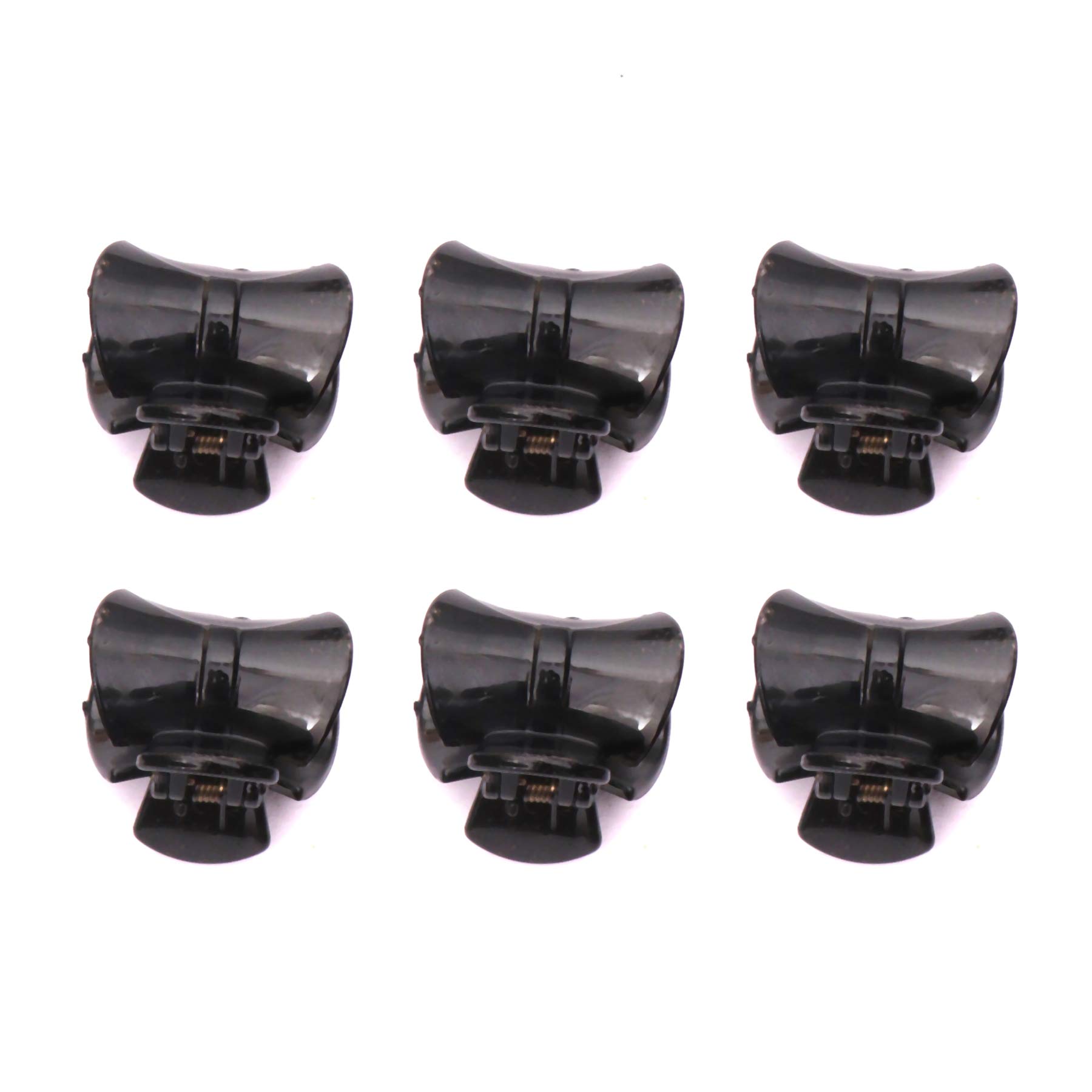 Shivarth Black Plastic Hair Clips for Women & Girls - 6 Piece Set | Hair Accessories for School, Work, Parties & Everyday Styling