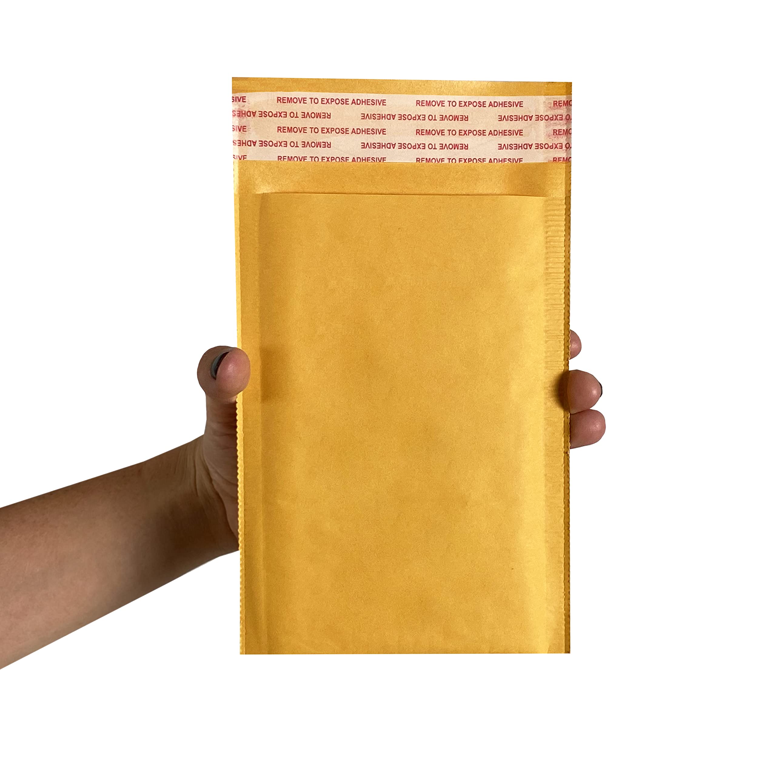 uBoxes Kraft Bubble Mailers 4x8 Inches #000 (Pack of 500) - Yellow Padded Envelopes for Shipping, Ecommerce, and Small Business Packaging