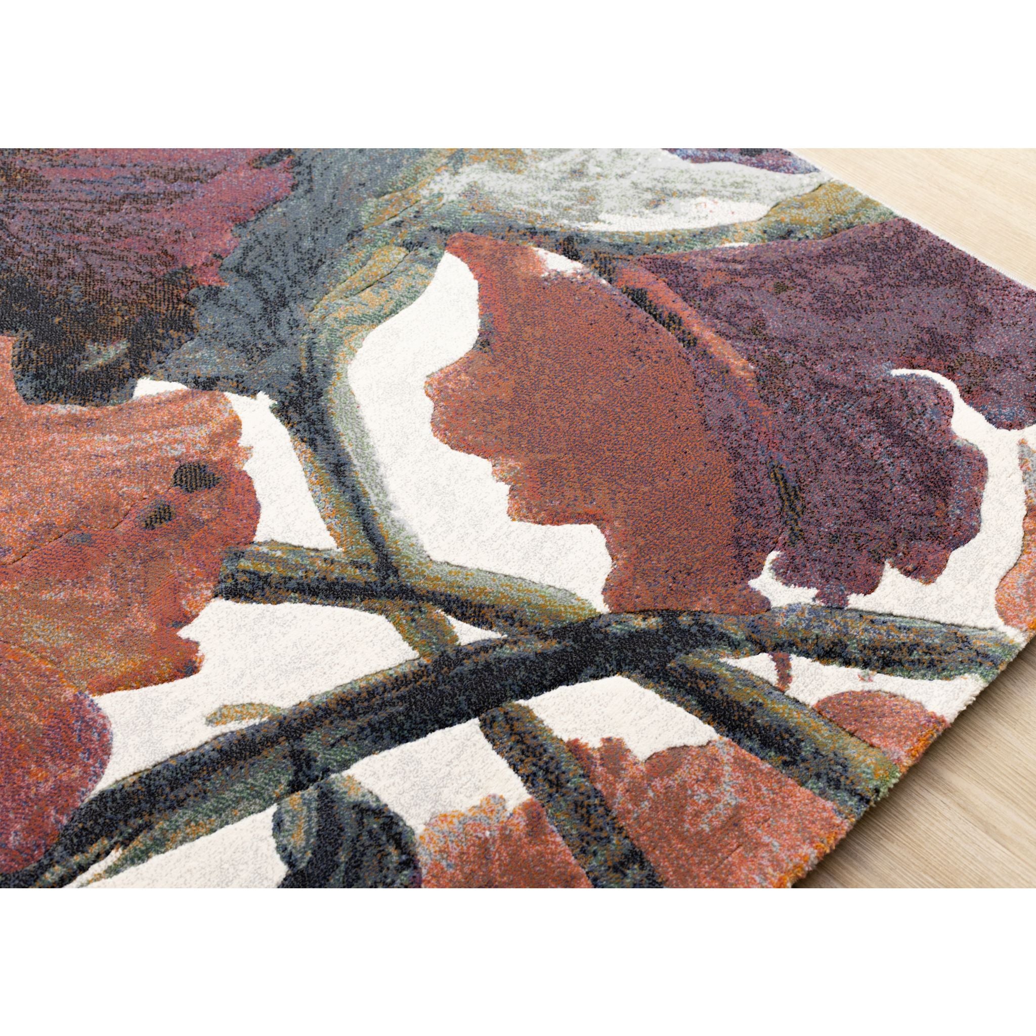 5x8 Aurora Area Rug - Soft Modern Boho Rug for Living Room, Bedroom, Dining Room - Non-Slip Comfortable Floor Carpet for Home Decor