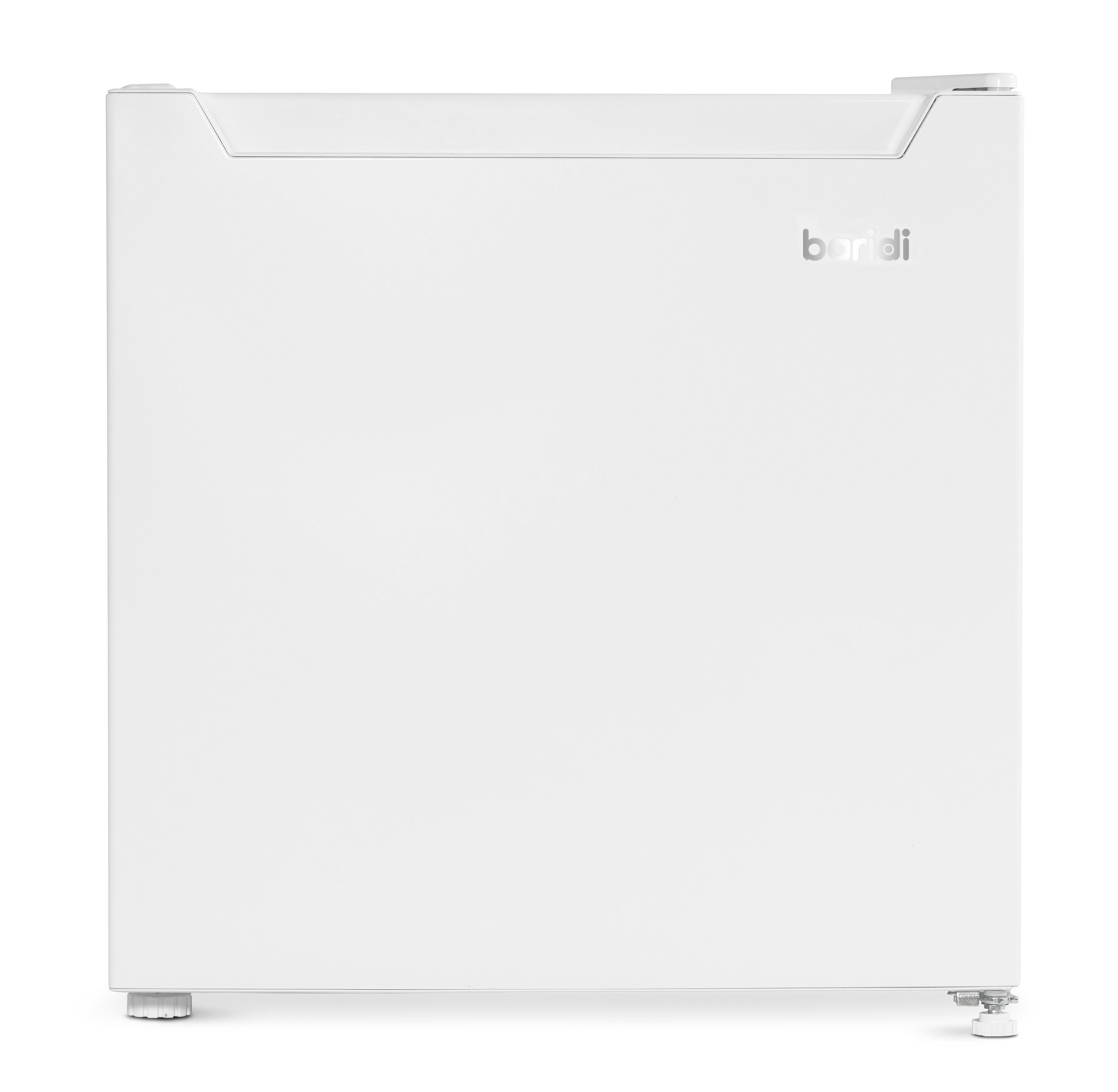 Baridi 46L Mini Fridge with Ice Box - Adjustable Thermostat, Compact Tabletop Refrigerator for Home, Office, Dorm - Perfect for Beverages, Snacks & Skincare Storage