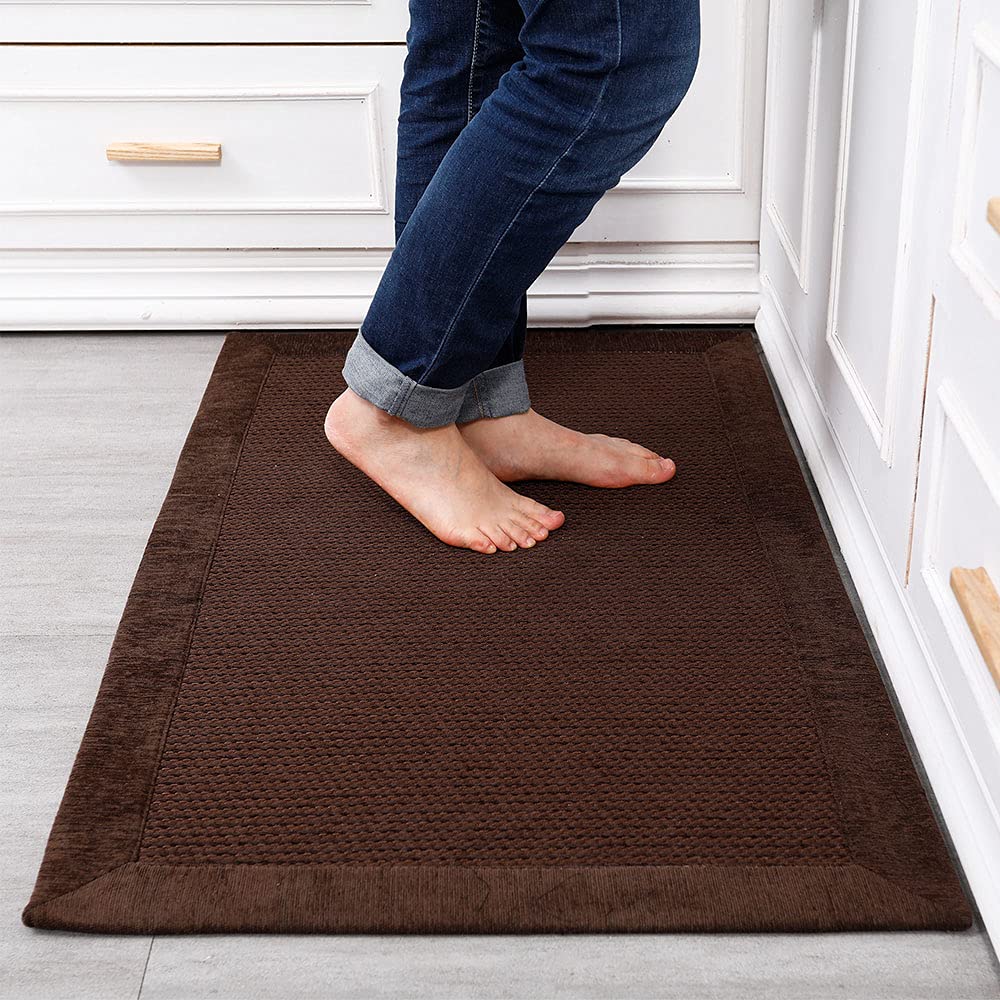 Non-Slip Washable Kitchen Runner Rug - Absorbent Farmhouse Style Small Kitchen Mats for in Front of Sink, 20