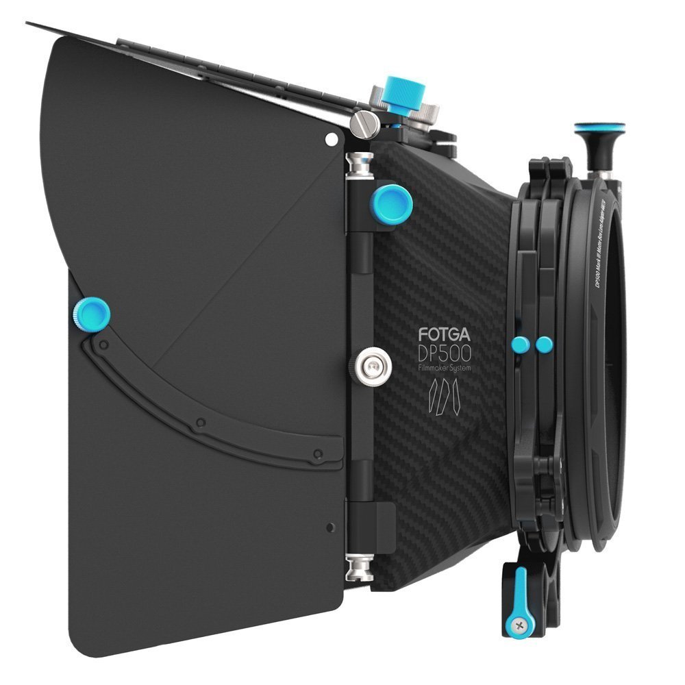 Fotga DP500III Pro 15mm Rail 4x4 DSLR Swing-Away Matte Box with Donuts - Compatible with Sony A7R/A7S II/III, A9, GH6, S5II, Canon 5D/6D/7D, R8/R10/R5C, FS7, C300/C500, BMPCC 4K/6K, Ursa Mini, RED - Perfect for DSLR Video & Cinema Camera Filmmaking