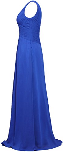 Elegant Women's V-Neck Sleeveless Long Bridesmaid Dress for Wedding Guest, Evening Party & Formal Events - 2023 Fall Collection | Perfect for Weddings, Galas, Prom & Special Occasions