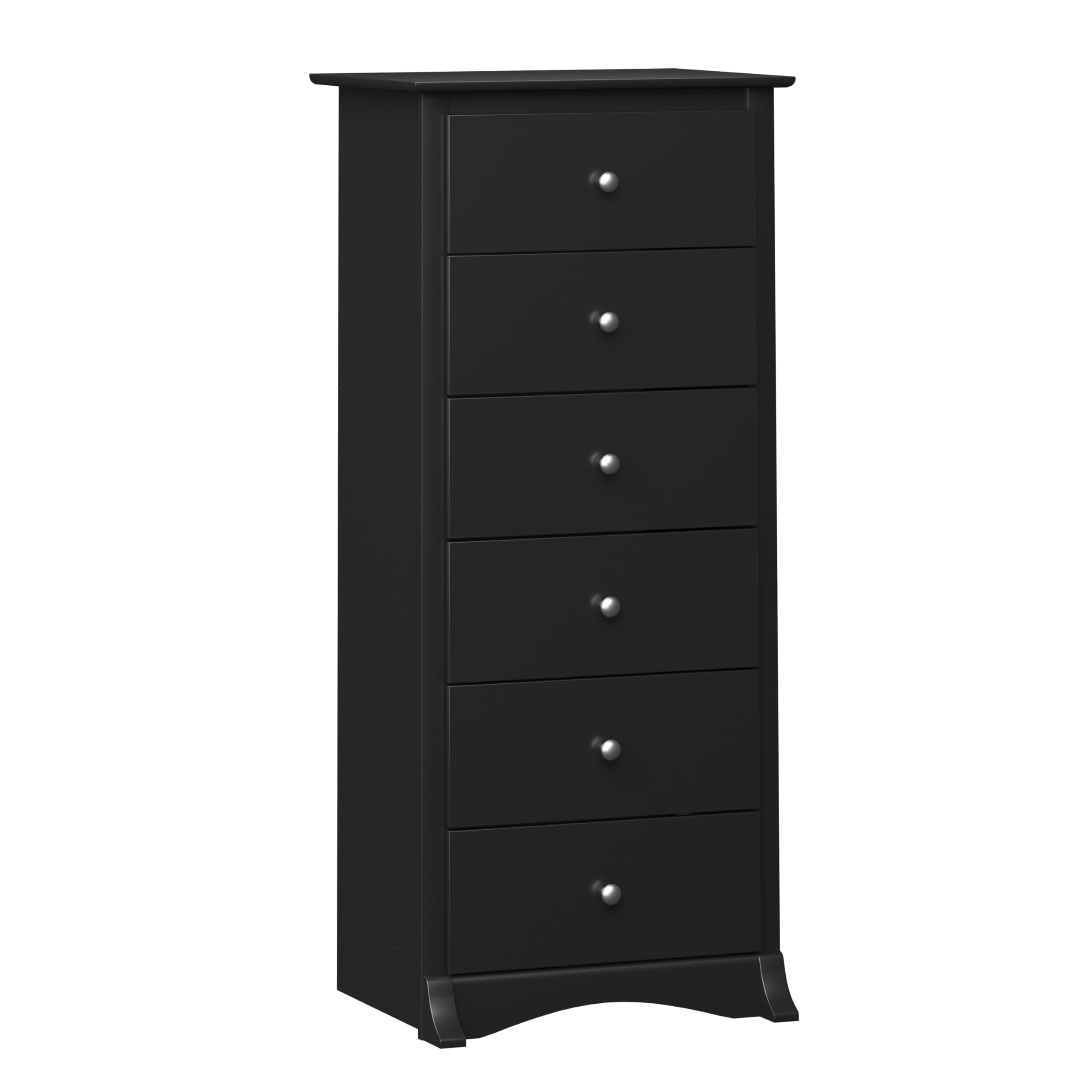 Prepac Sonoma 6-Drawer Dresser for Bedroom - Tall Chest of Drawers with Clothes Storage Organizer, Black (19