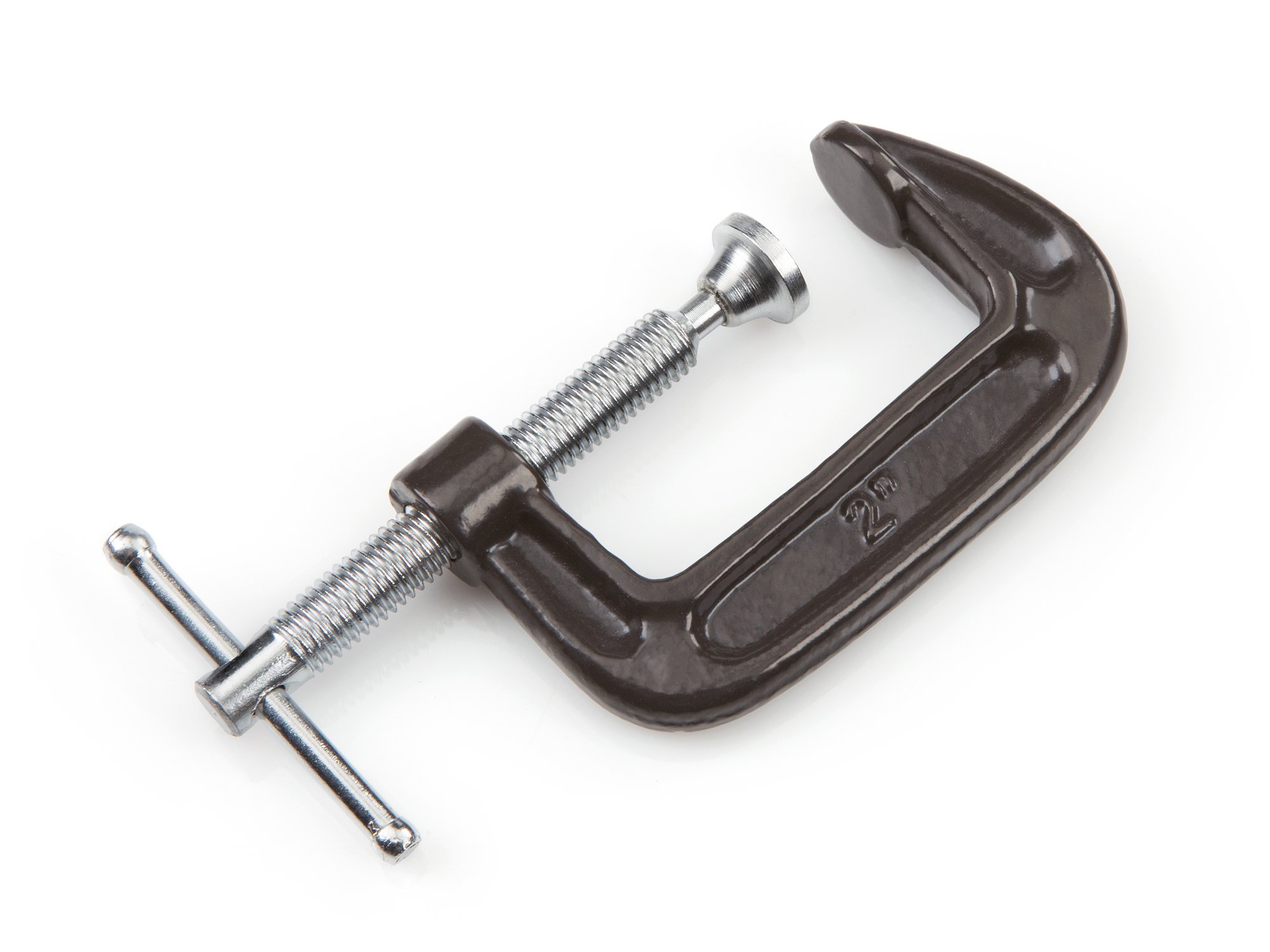 TEKTON 4011 2-Inch Malleable Iron C-Clamp - Heavy Duty Workshop Clamp for Woodworking, Metalworking & DIY Projects