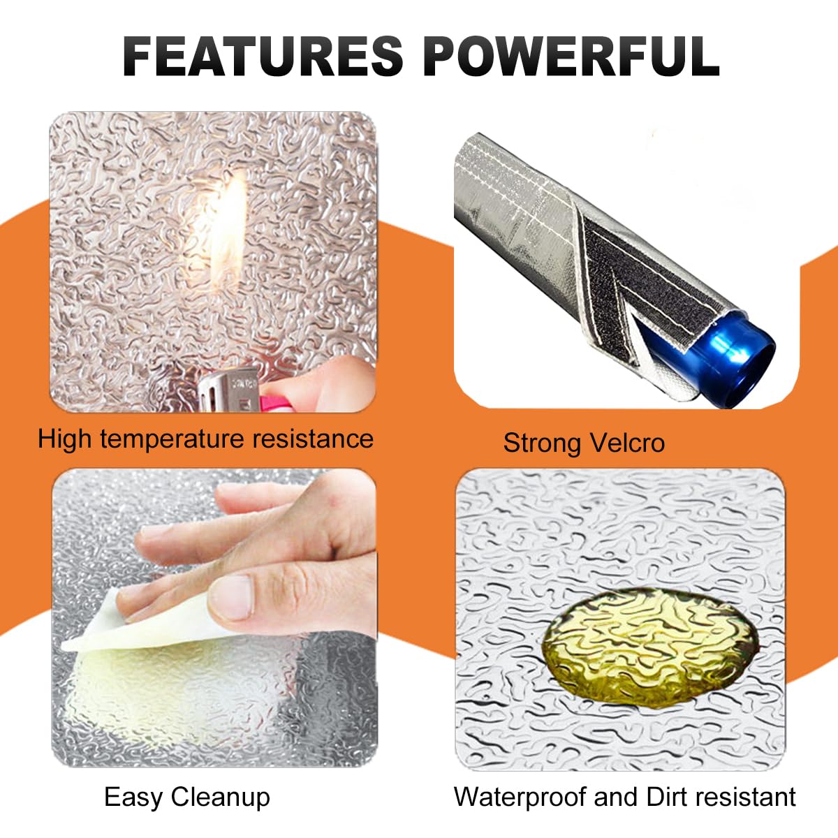 High-Temperature Aluminized Heat Shield Sleeve - 3/4