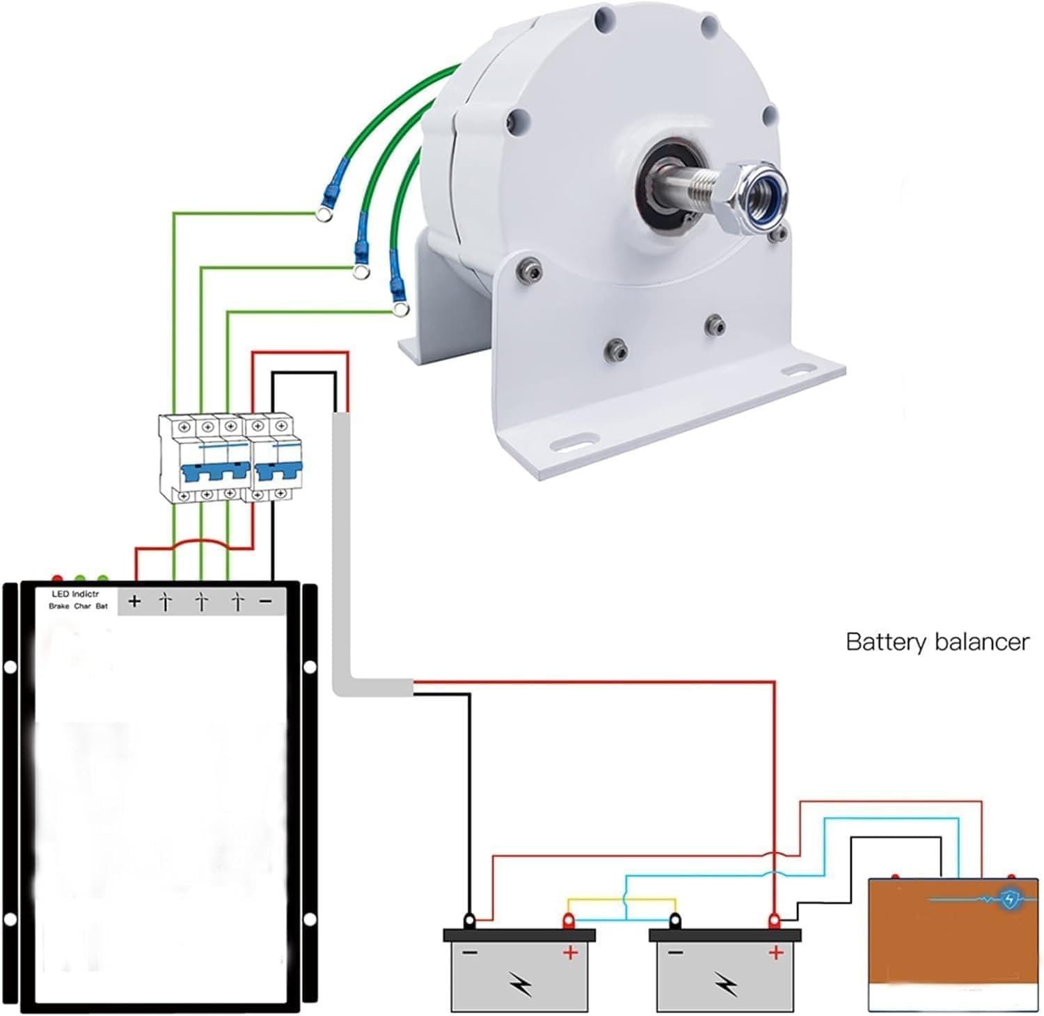 12KW Low RPM Permanent Magnet Generator, 3 Phase Gearless PMAC Alternator for Wind & Water Turbine with Rectifier - 48V Output - Perfect for Off-Grid Power, Renewable Energy Systems & DIY Windmill Projects
