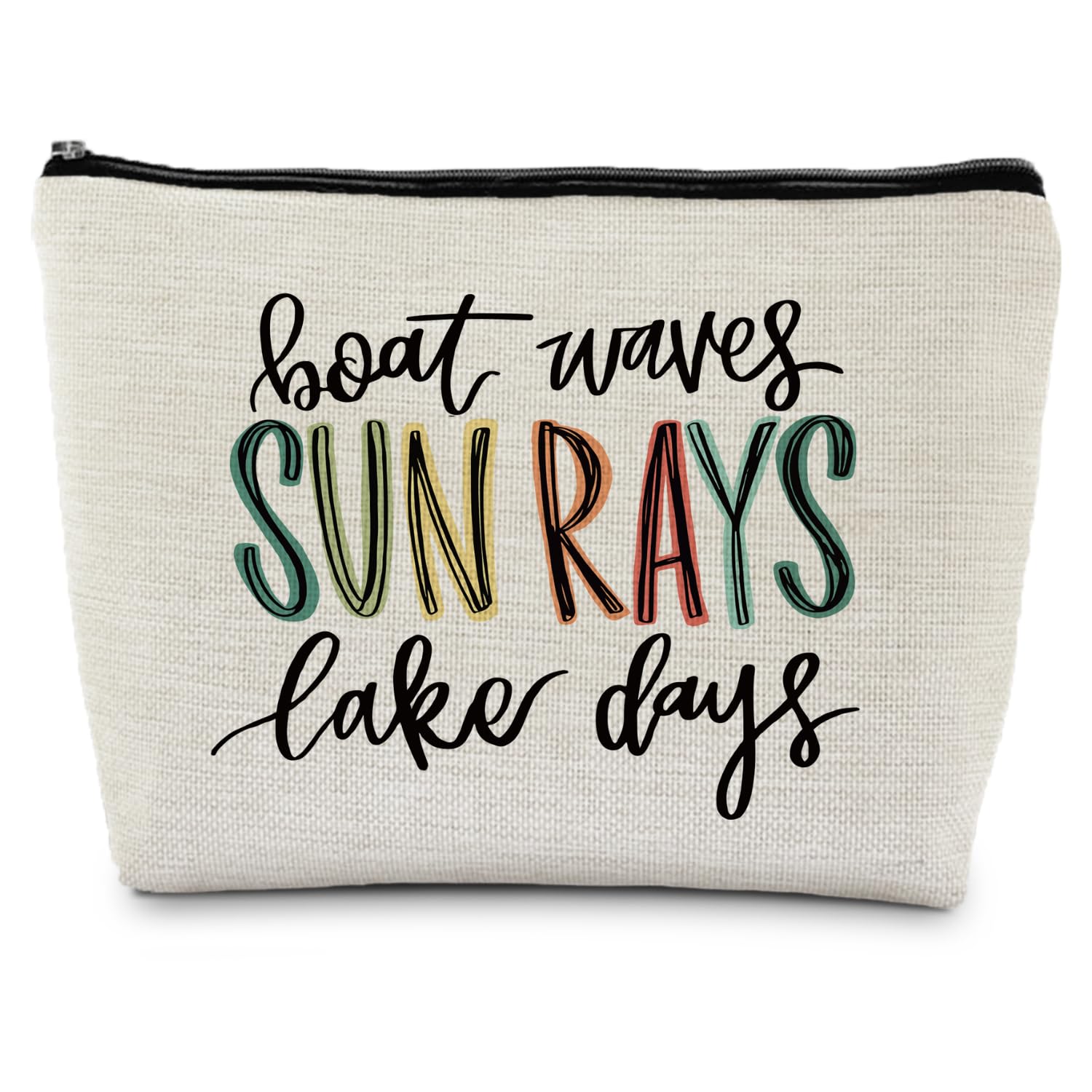 Lake Life Makeup Bag for Women - Small Travel Cosmetic Bag with Zipper, Perfect for Purse & Lake House Gifts - Ideal for Travel, Beach Trips & Everyday Use