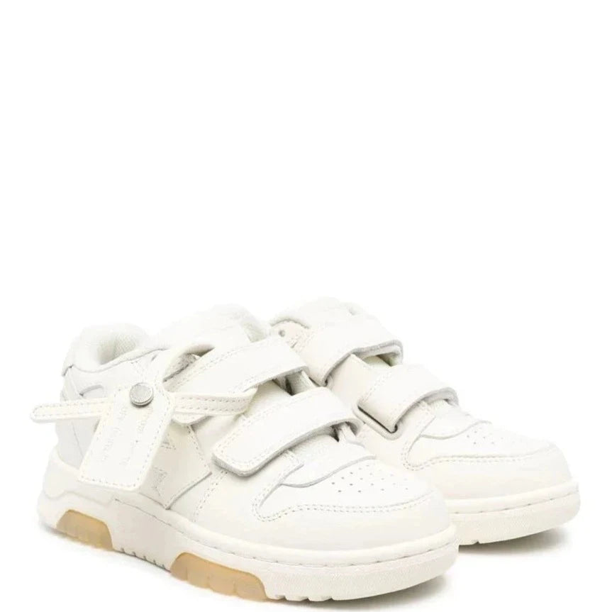 Kids Off-White Out of Office Strap Sneakers - Trendy Casual Shoes for Boys & Girls - Perfect for School, Playdates & Everyday Wear