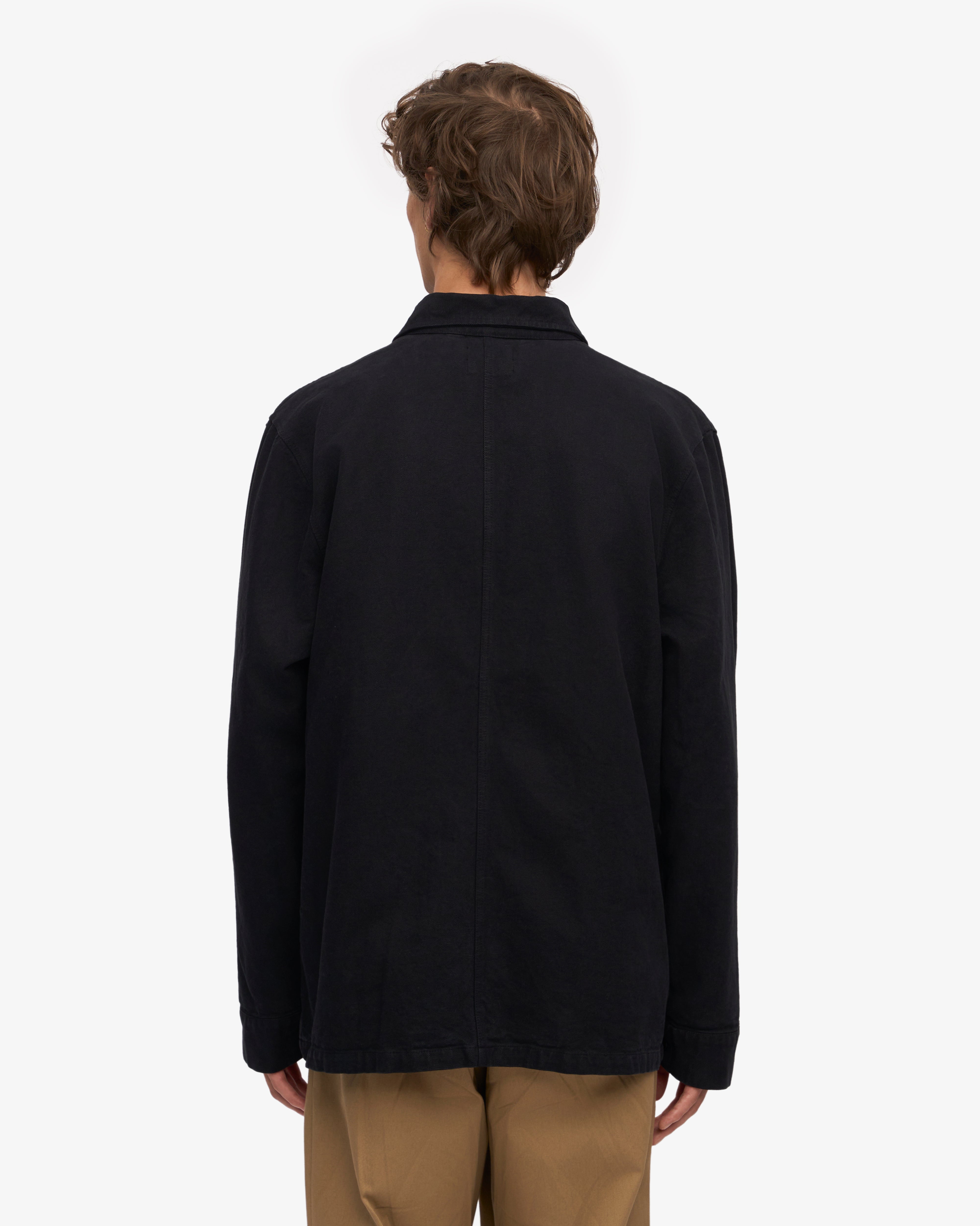 Organic Workwear Jacket for Men & Women - Durable Deep Black Outdoor Jacket - Perfect for Construction, Hiking & Casual Wear