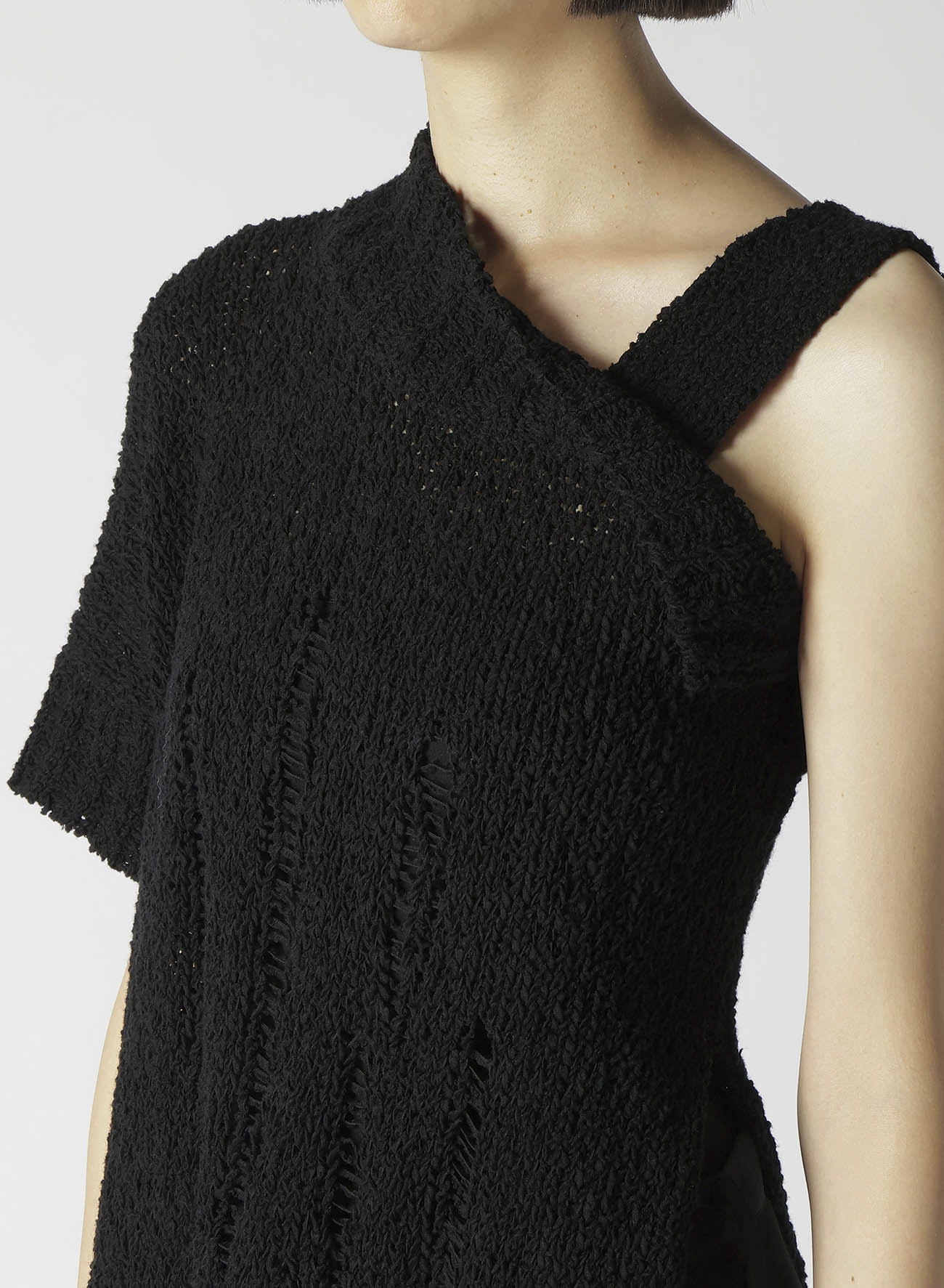 3G Plain Stitch Asymmetrical Sleeve Pullover Sweater - Women's Casual Knit Top for Fall & Winter - Perfect for Layering, Office Wear, and Cozy Evenings