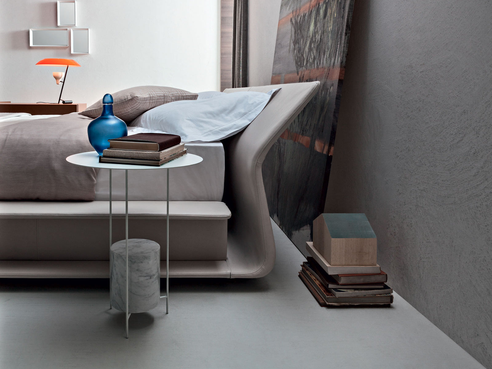 Elegant Panna Cotta Side Table - Modern End Table with Sturdy Metal Frame for Living Room, Bedroom & Office - Perfect Nightstand or Accent Table for Small Spaces