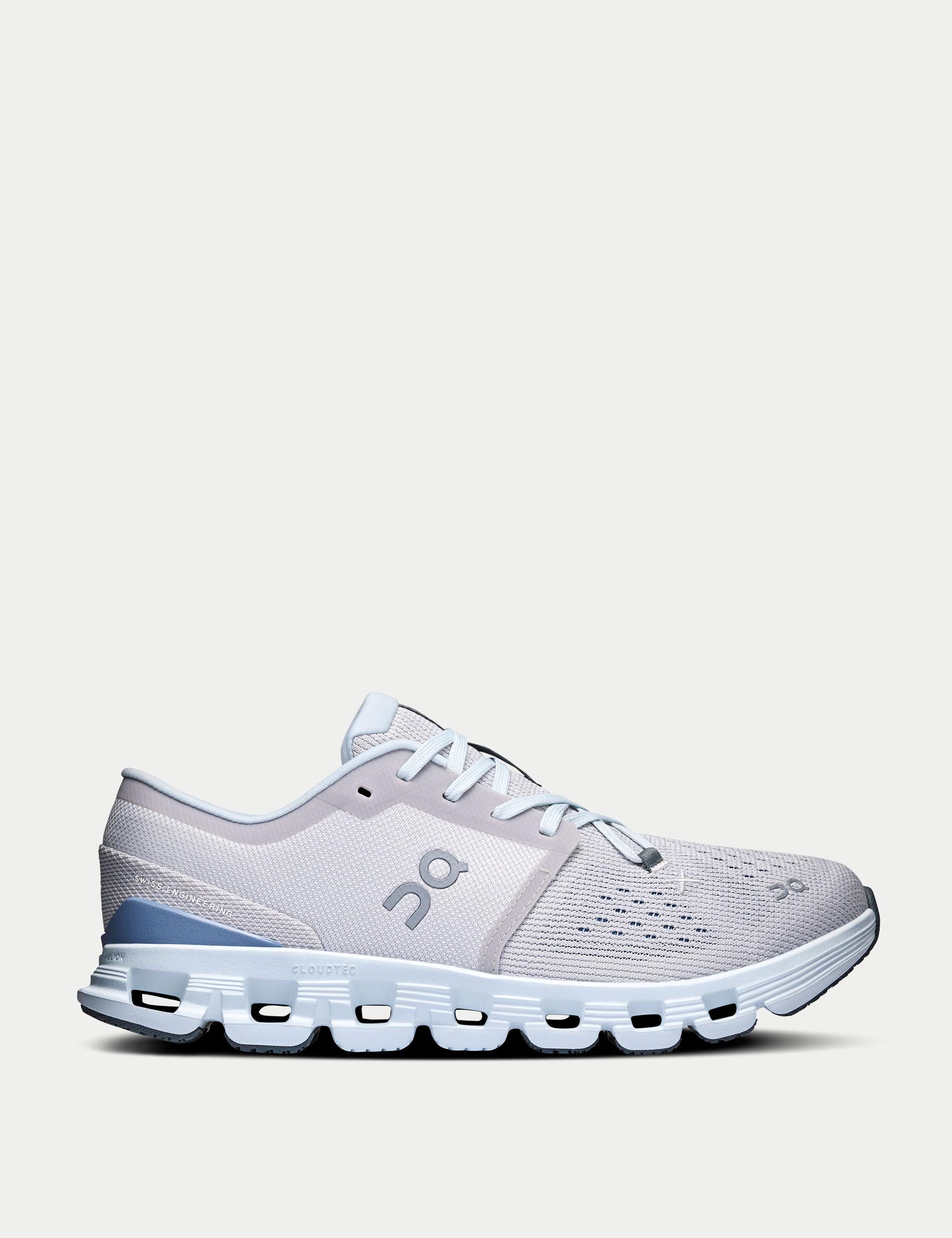 Cloud X 4 Running Shoes - Lightweight Silver/Chambray Athletic Sneakers for Men & Women - Perfect for Jogging, Gym Workouts & Daily Wear