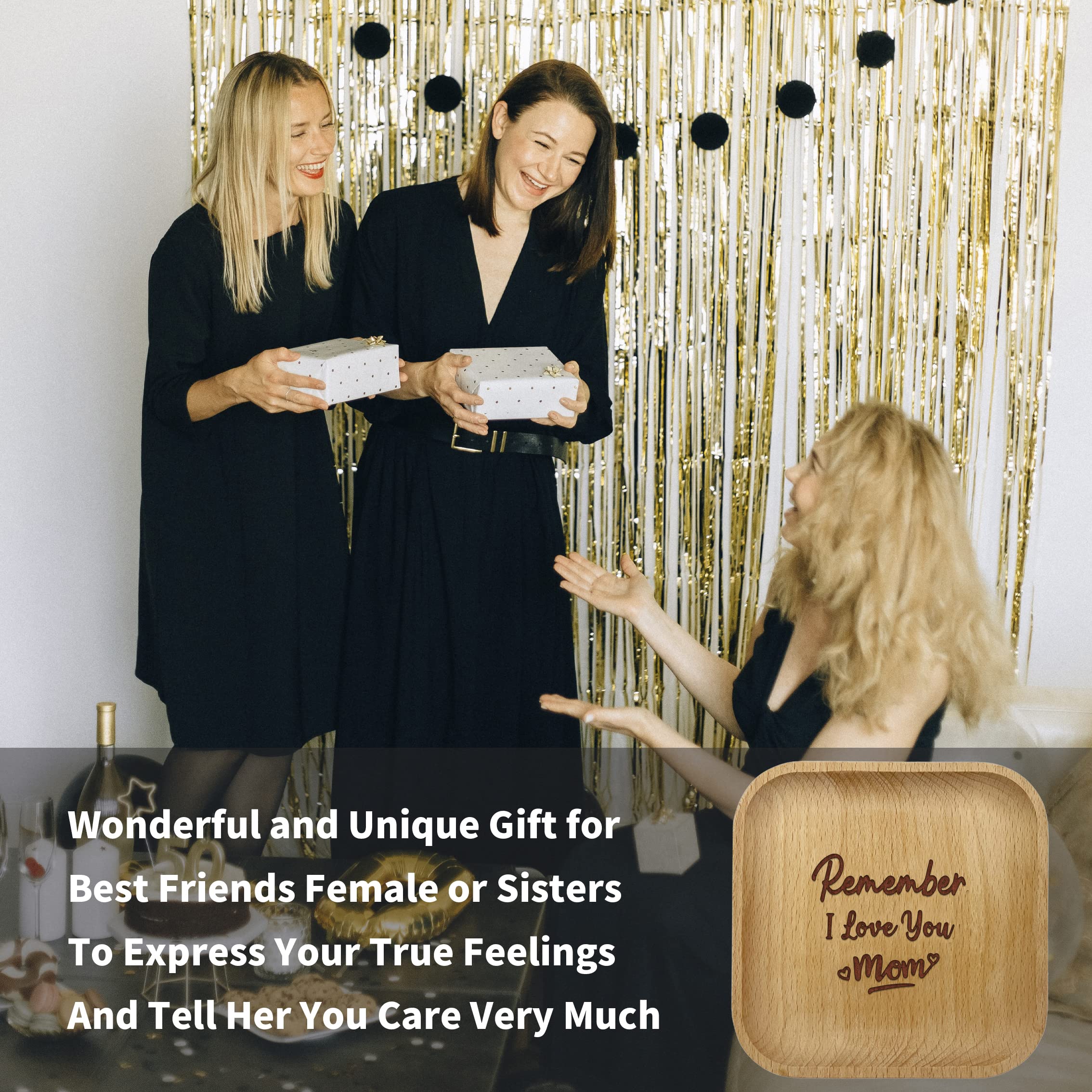 Unique Wooden Jewelry Dish & Ring Holder - Thoughtful Birthday & Mother's Day Gift for Mom from Daughter or Son - Perfect for Bedside, Bathroom, or Vanity Organizer
