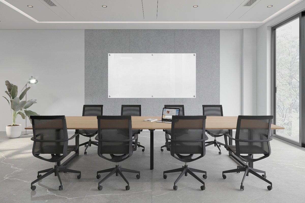 Echo Wall Cover with Integrated Glassboard - 3000x2800mm Whiteboard for Office & Home - Perfect for Meetings, Presentations & Creative Brainstorming