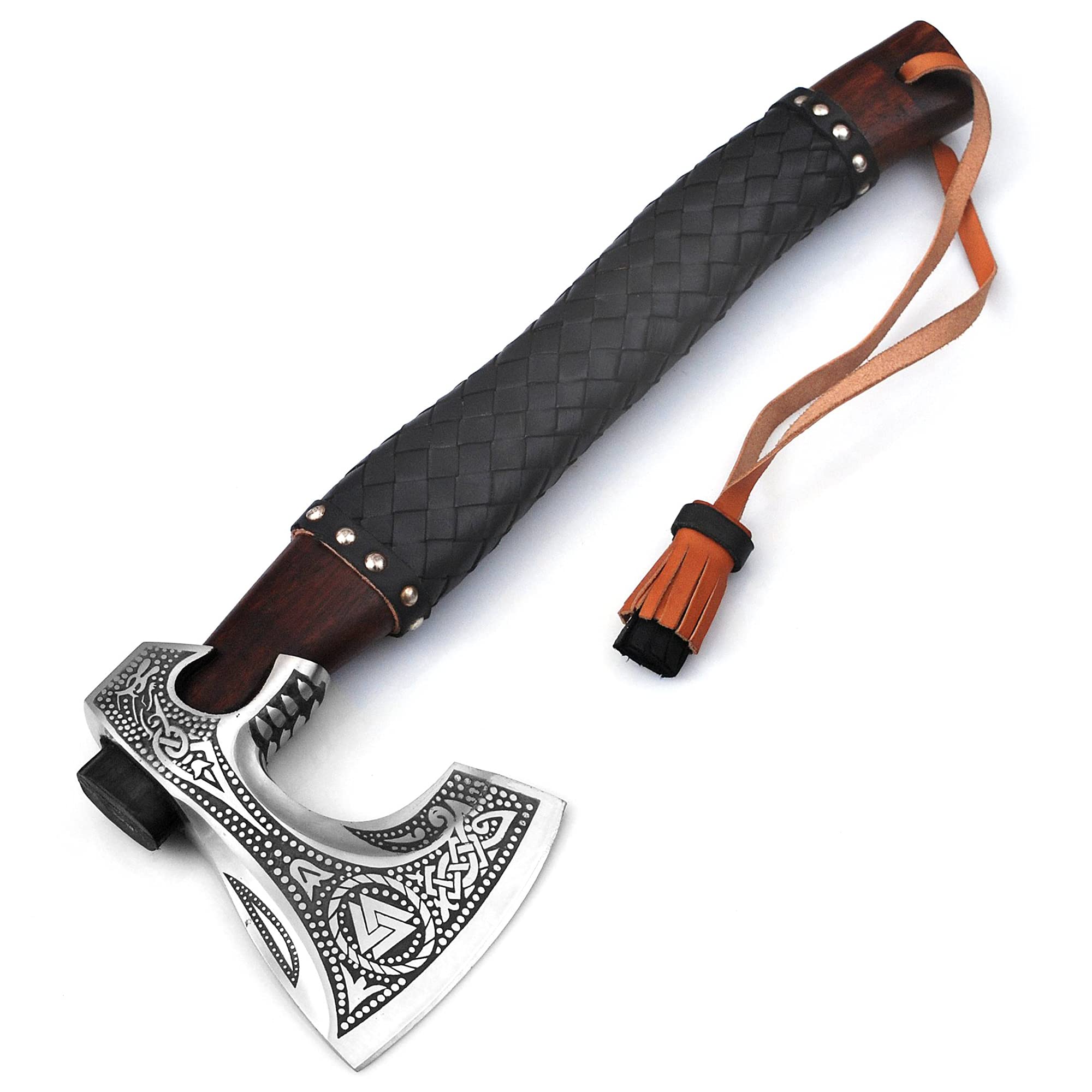 Premium Viking Axe - Handcrafted Bearded Camping & Hunting Axe with Engraved Blade & Rosewood Handle (ARSAXE09) - Perfect for Outdoor Adventures, Bushcraft & Wood Carving