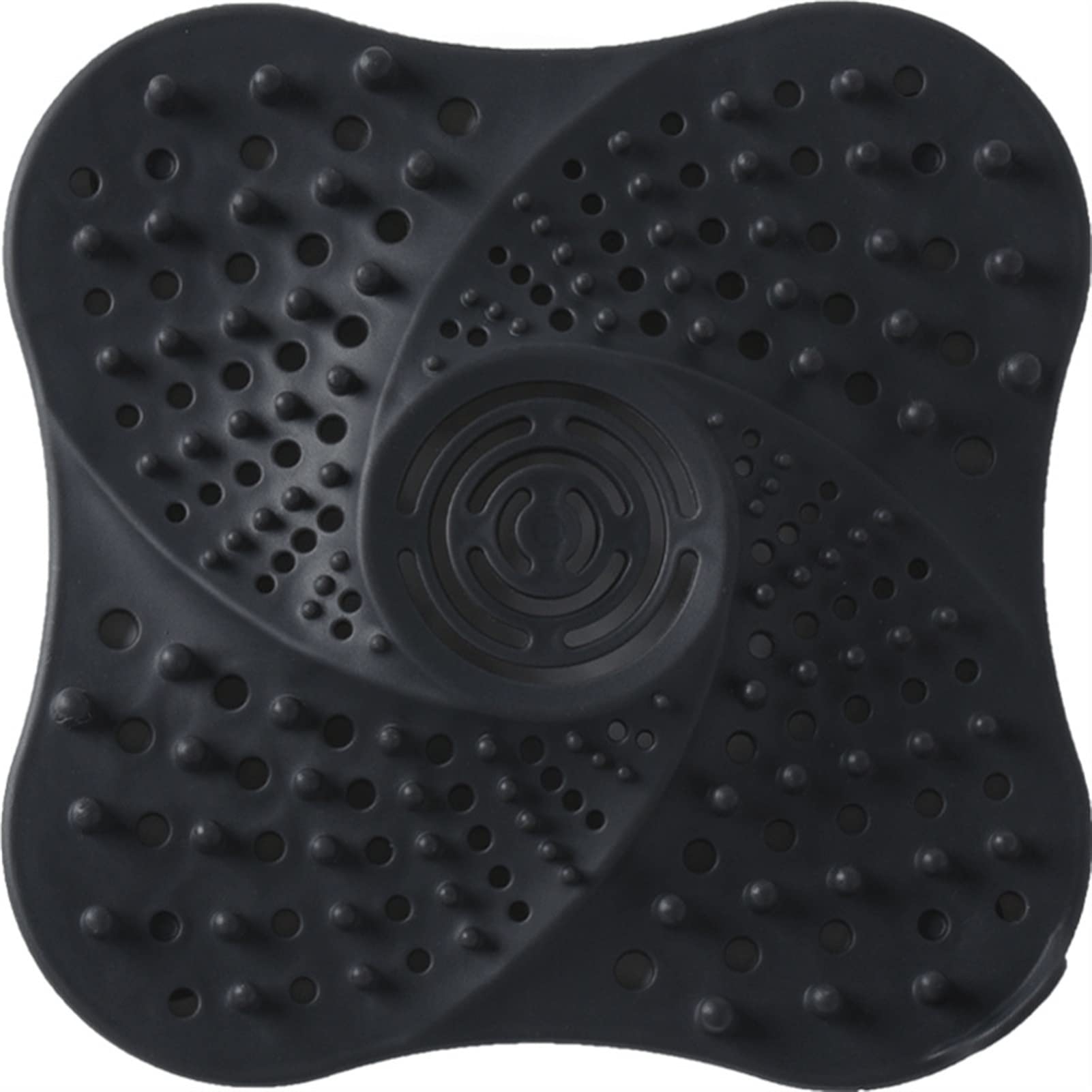 DIGUCFH Anti-Clog Hair Catcher - Shower Drain Cover & Sink Strainer for Bathroom & Kitchen - Black - Prevents Hair Clogs in Showers, Sinks & Bathtubs (2 Pack)