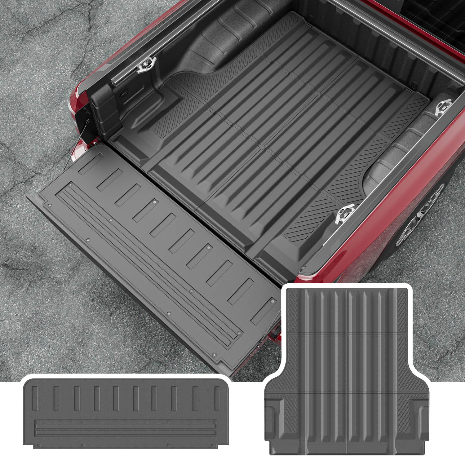 2022-2025 Nissan Frontier Truck Bed Mat & Tailgate Liner Set - Heavy Duty Custom Fit Floor Mats for 5FT Bed | All-Weather Protection, Non-Slip Design | Perfect for Hauling, Camping & Off-Road Adventures