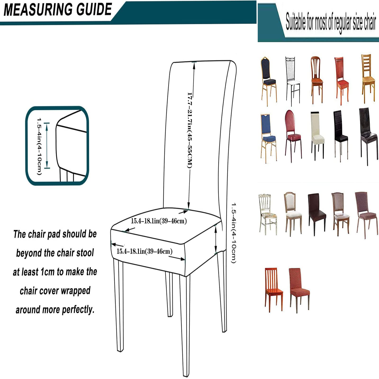 Stretchy Velvet Dining Chair Covers - Elastic Spandex Slipcovers for Restaurants, Hotels, Parties & Banquets - Washable Off White Chair Protectors (Set of 6) | Perfect for Home Dining Rooms, Wedding Receptions & Event Decor