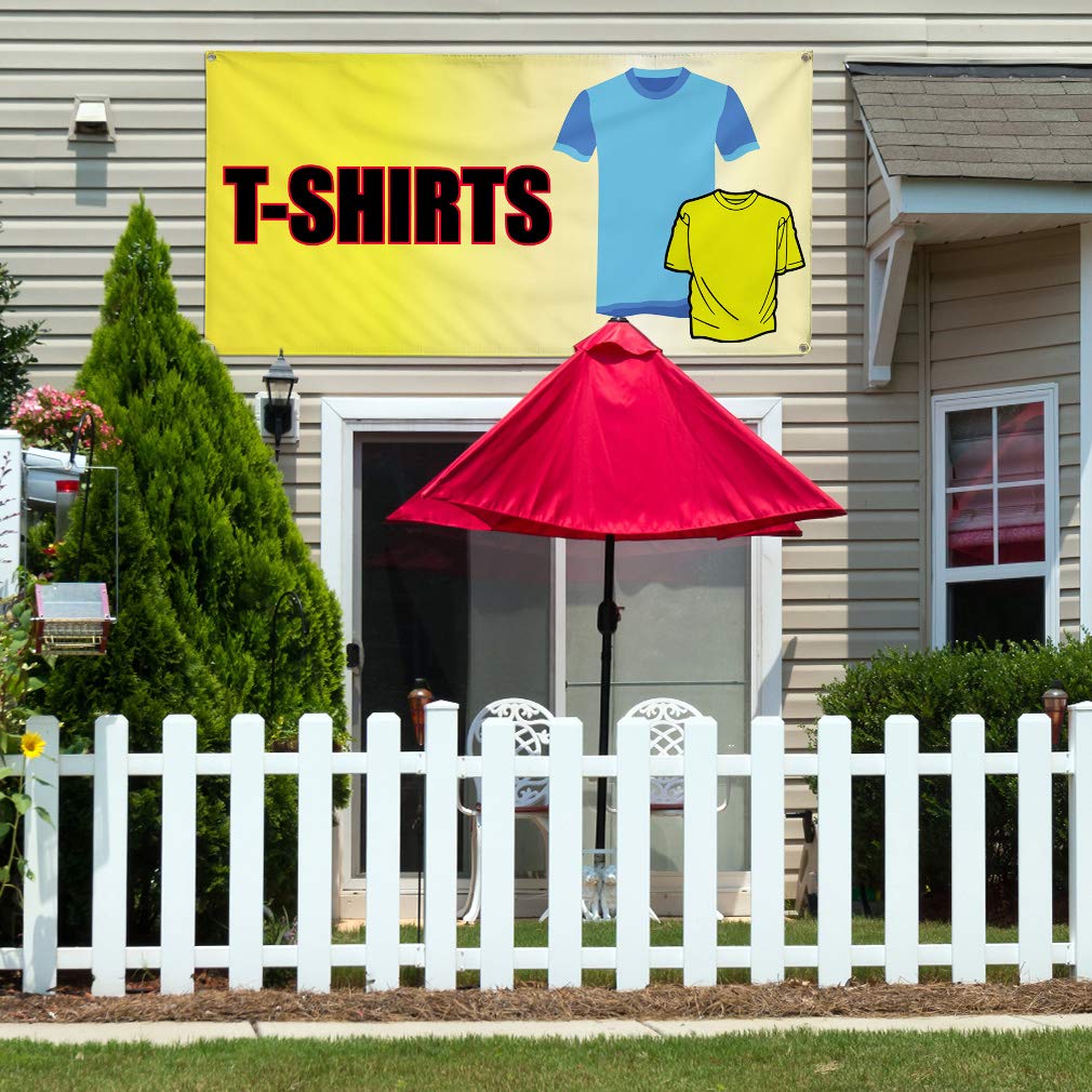 Vinyl Banner - 12x30 Inches Weatherproof Outdoor Sign with 4 Grommets | Durable Yellow Advertising Banner for Retail, Toys, Yard & Industrial Use | Perfect for Store Promotions, Events & Outdoor Branding