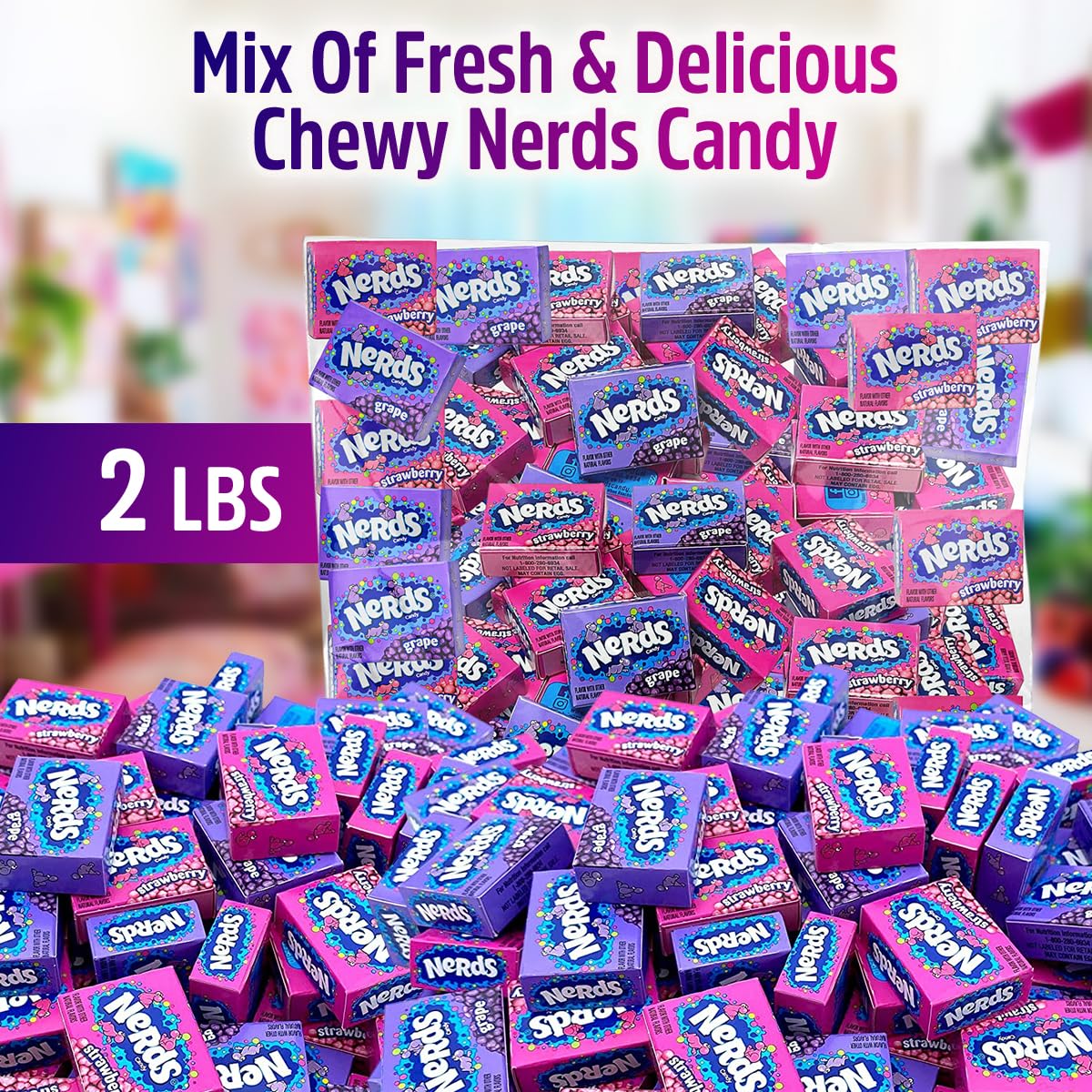 Bulk Hard Candy 2lbs Pack – Mini Boxes Grape & Strawberry Flavor Individually Wrapped Candies for Easter, Kids Party, Office Snacks, Halloween Treats & Birthday Favors – Perfect for Gifts, Pinatas & Party Decorations