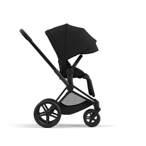 Cybex Priam 4 Complete Stroller - Matte Black/Black | Luxury Baby Stroller with All-Terrain Wheels & Reversible Seat | Perfect for City Walks, Shopping & Travel