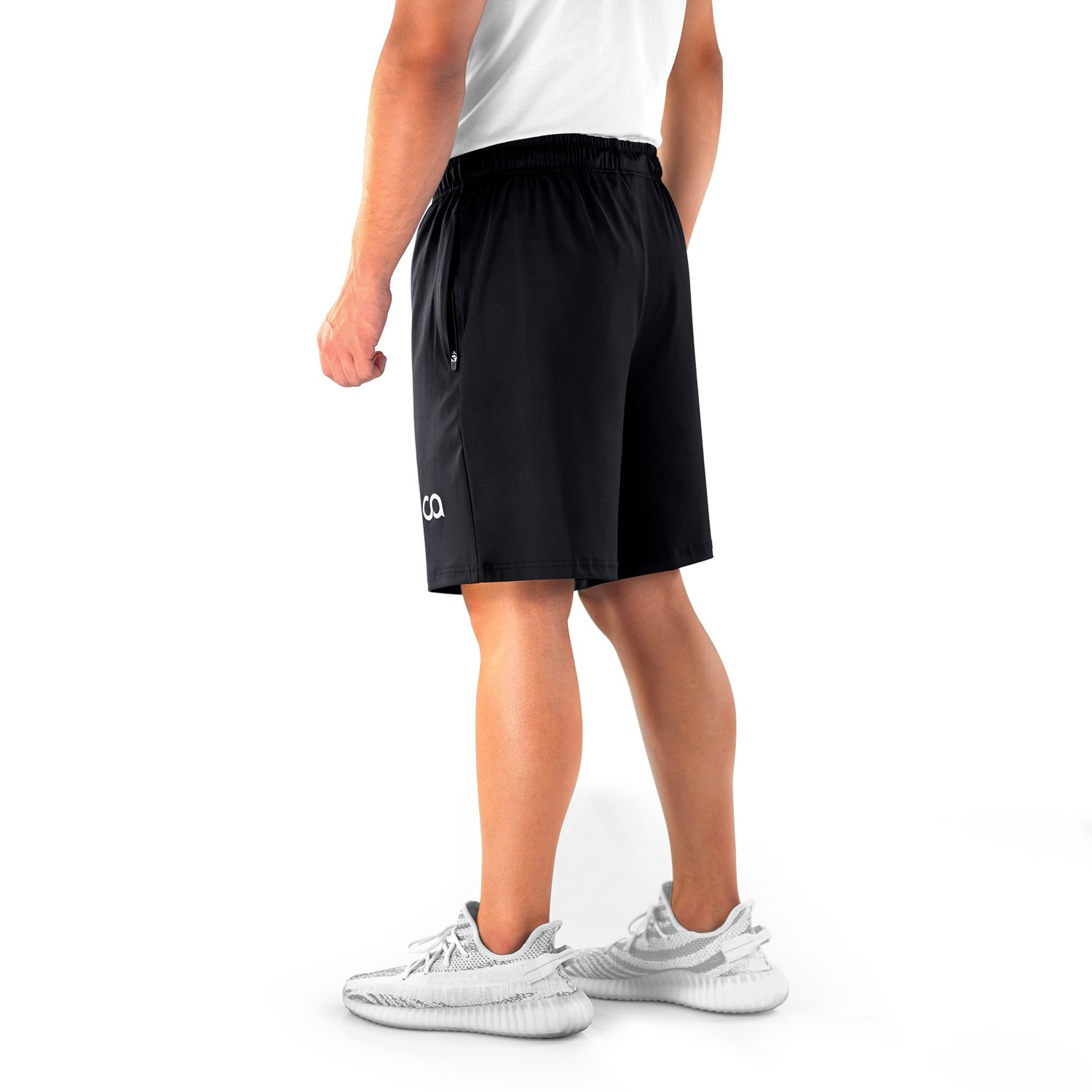 **Men's Gym Shorts with Zipper Pockets - Breathable Workout Running Shorts for Training & Activewear - Perfect for Gym, Jogging & Outdoor Sports**